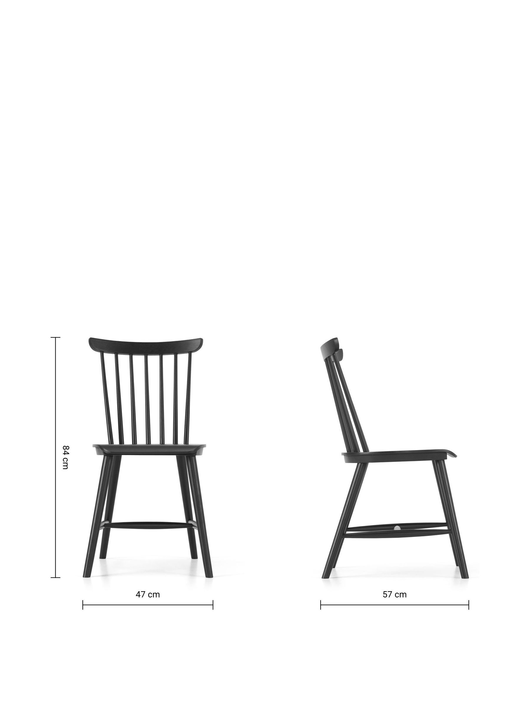 Set of 2 Deauville Dining Chairs in Black - Image 5 of 7