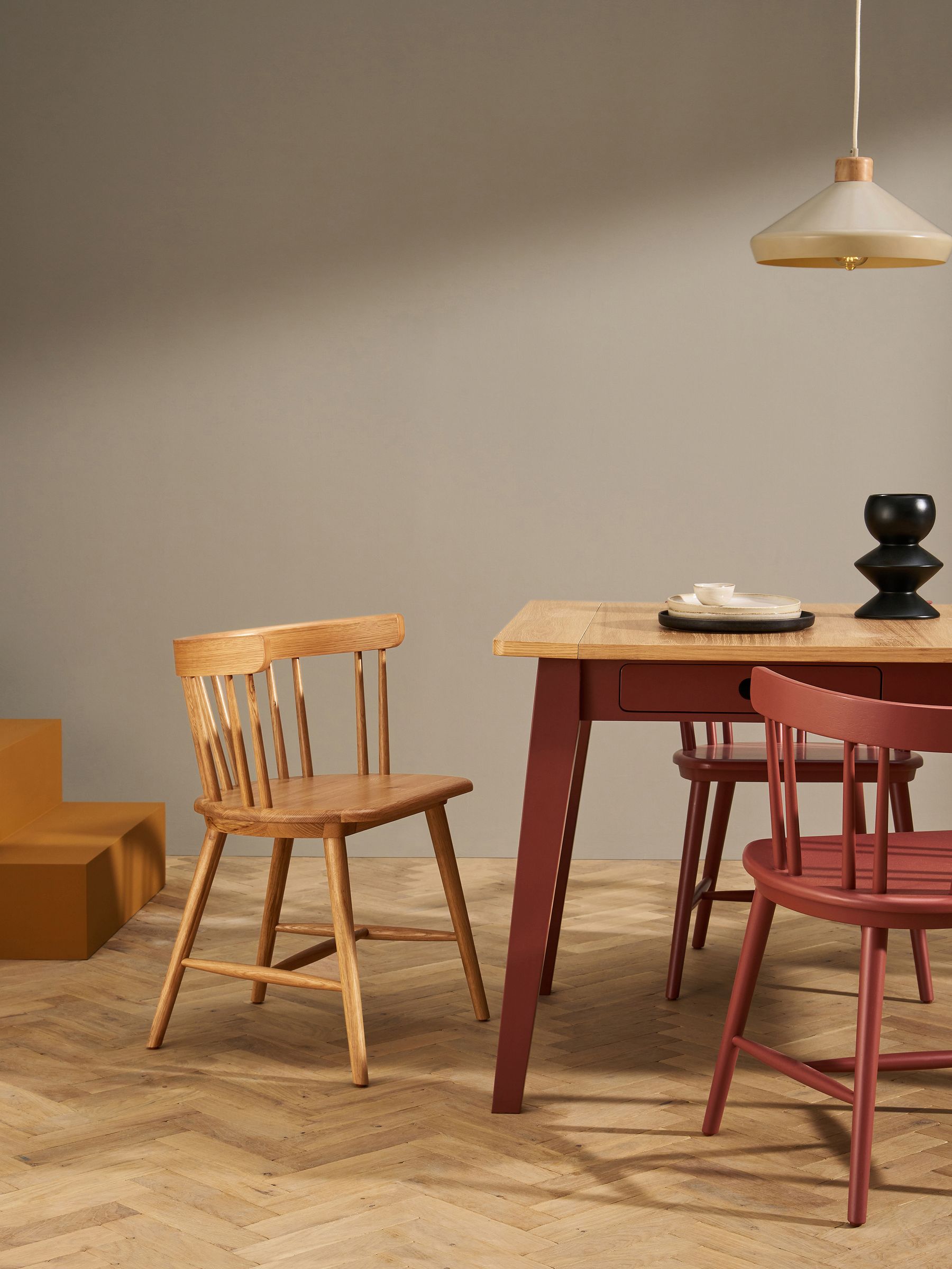 Set of 2 Deauville Dining Chairs in Oak - Image 1 of 3