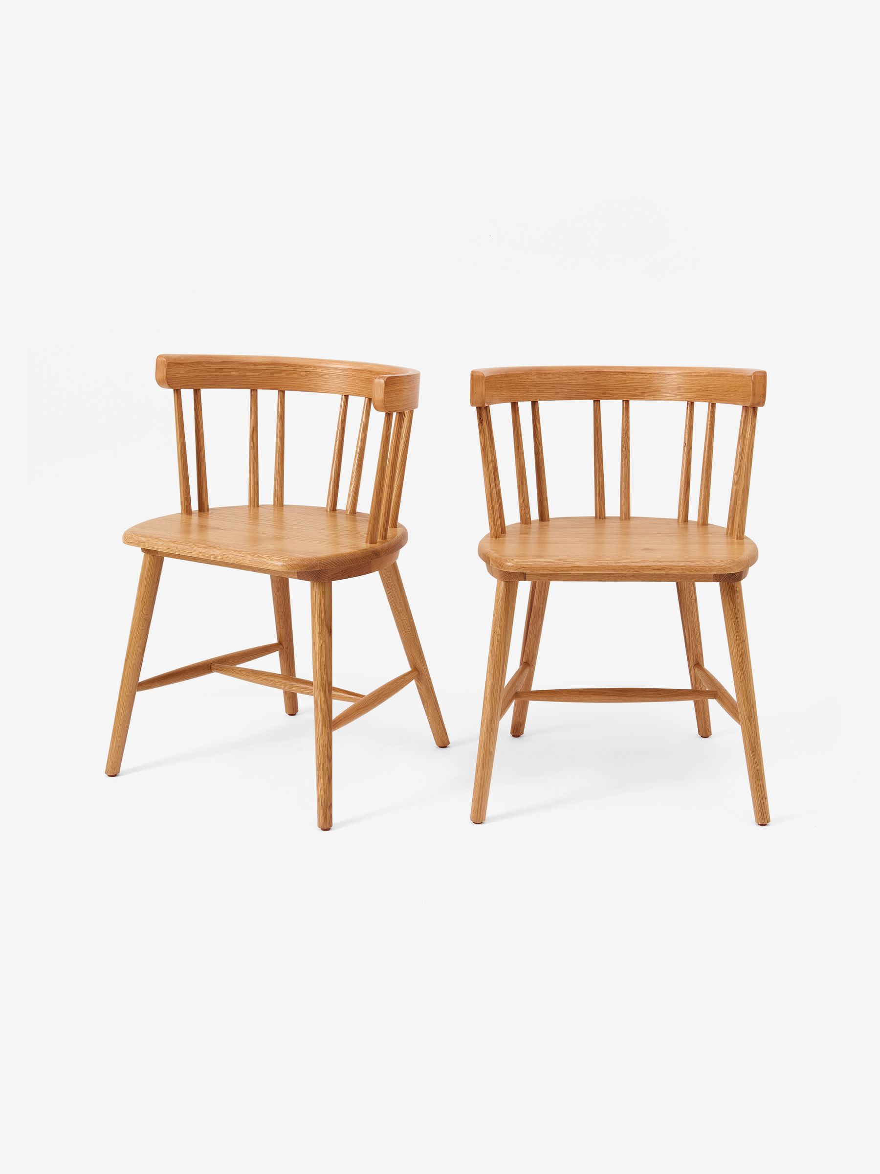 Set of 2 Deauville Dining Chairs in Oak - Image 2 of 3