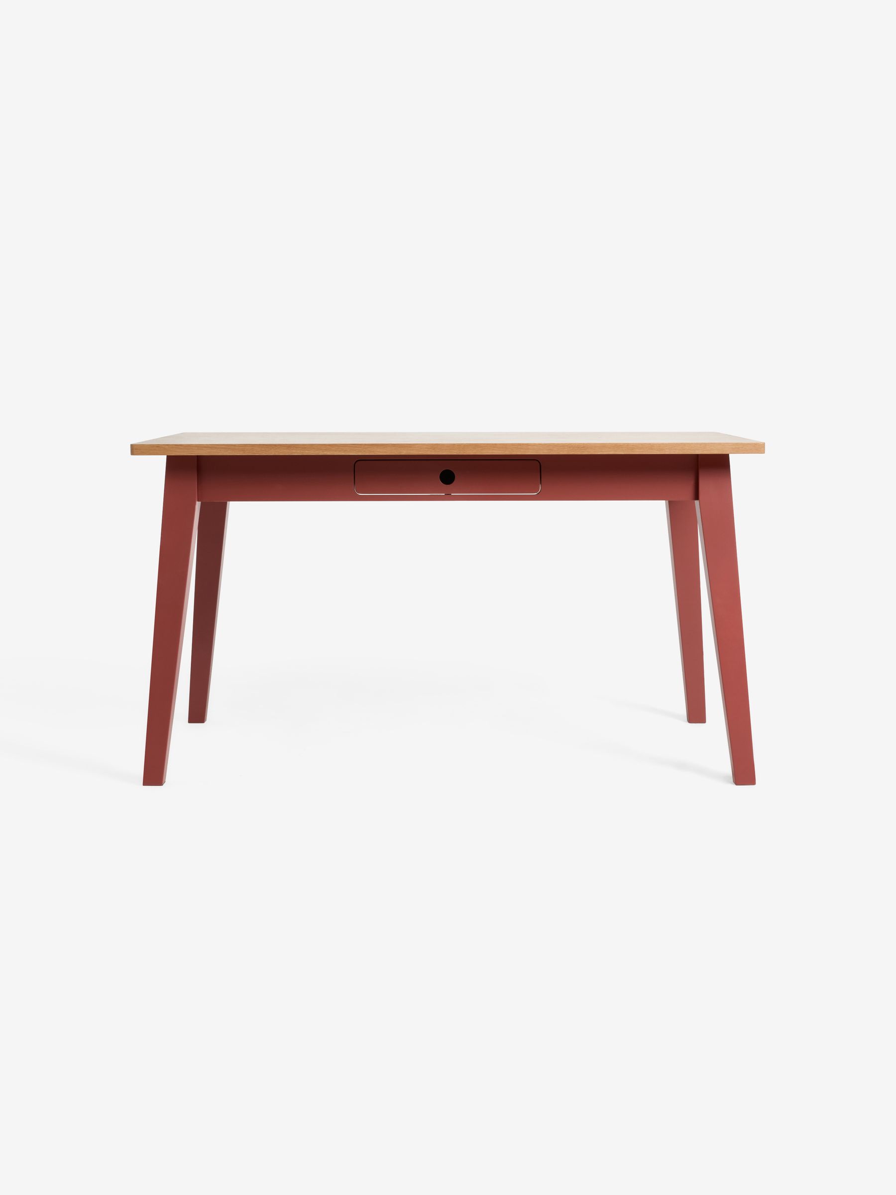 Ralph Compact Dining Table in Oak and Terracotta - Image 6 of 6 Ralph Compact Dining Table in Oak and Terracotta - Image 6 of 6