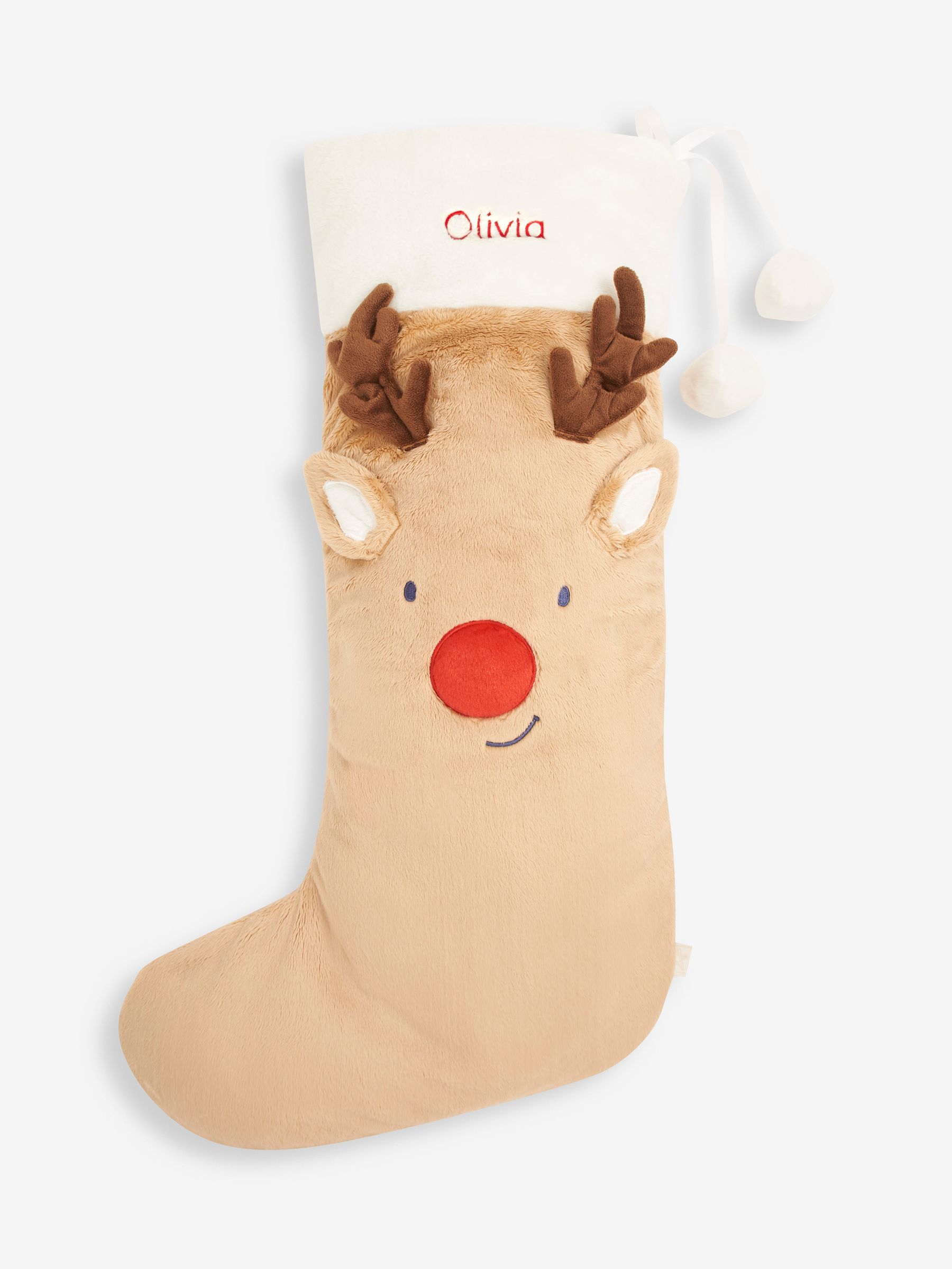 Personalised Extra Large Plush Reindeer Stocking - Image 1 of 8