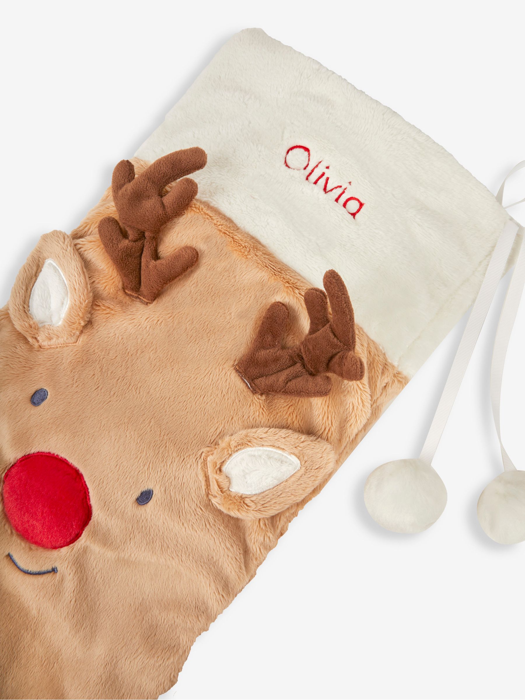 Personalised Extra Large Plush Reindeer Stocking - Image 2 of 8