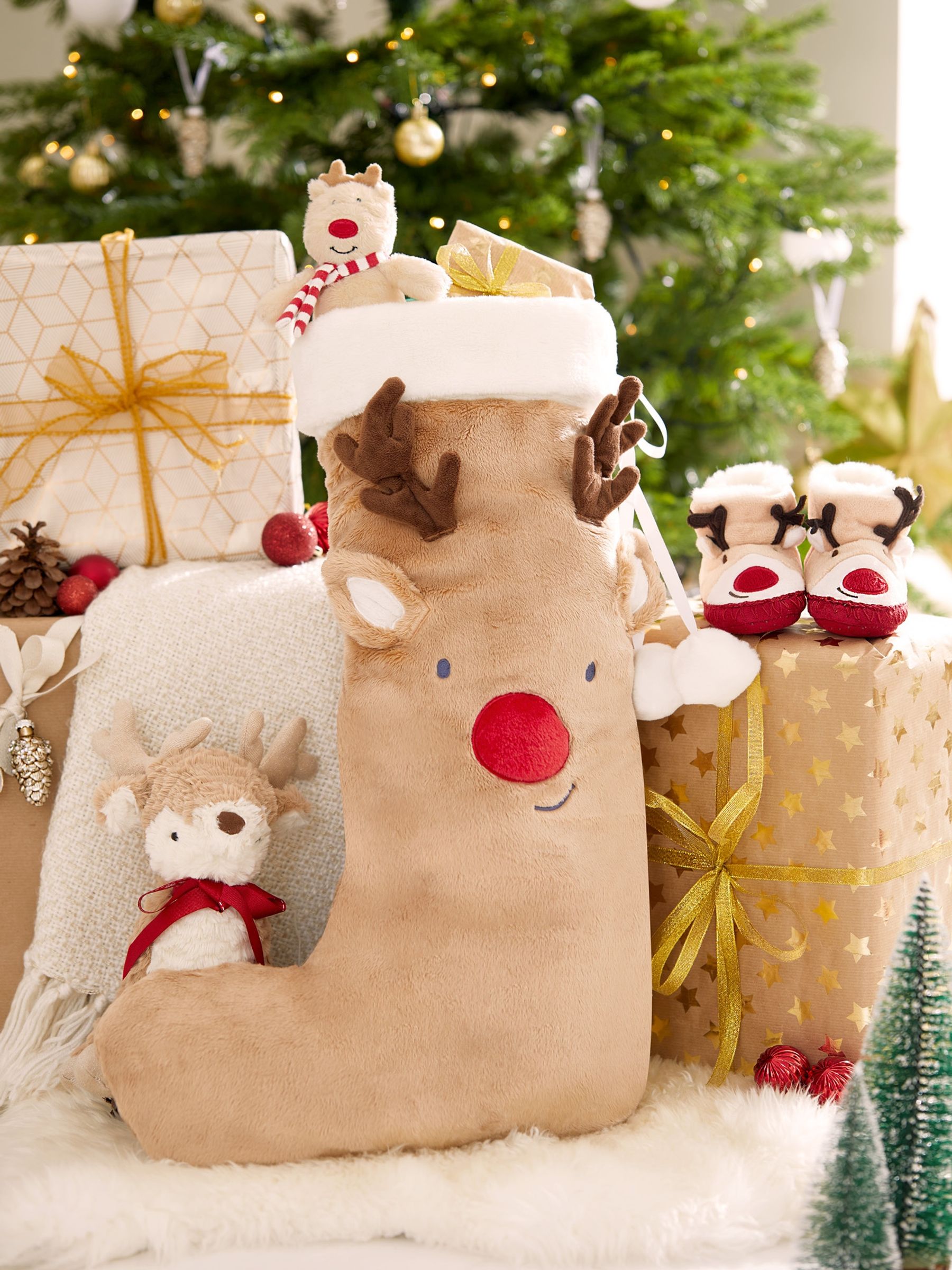Personalised Extra Large Plush Reindeer Stocking - Image 6 of 8