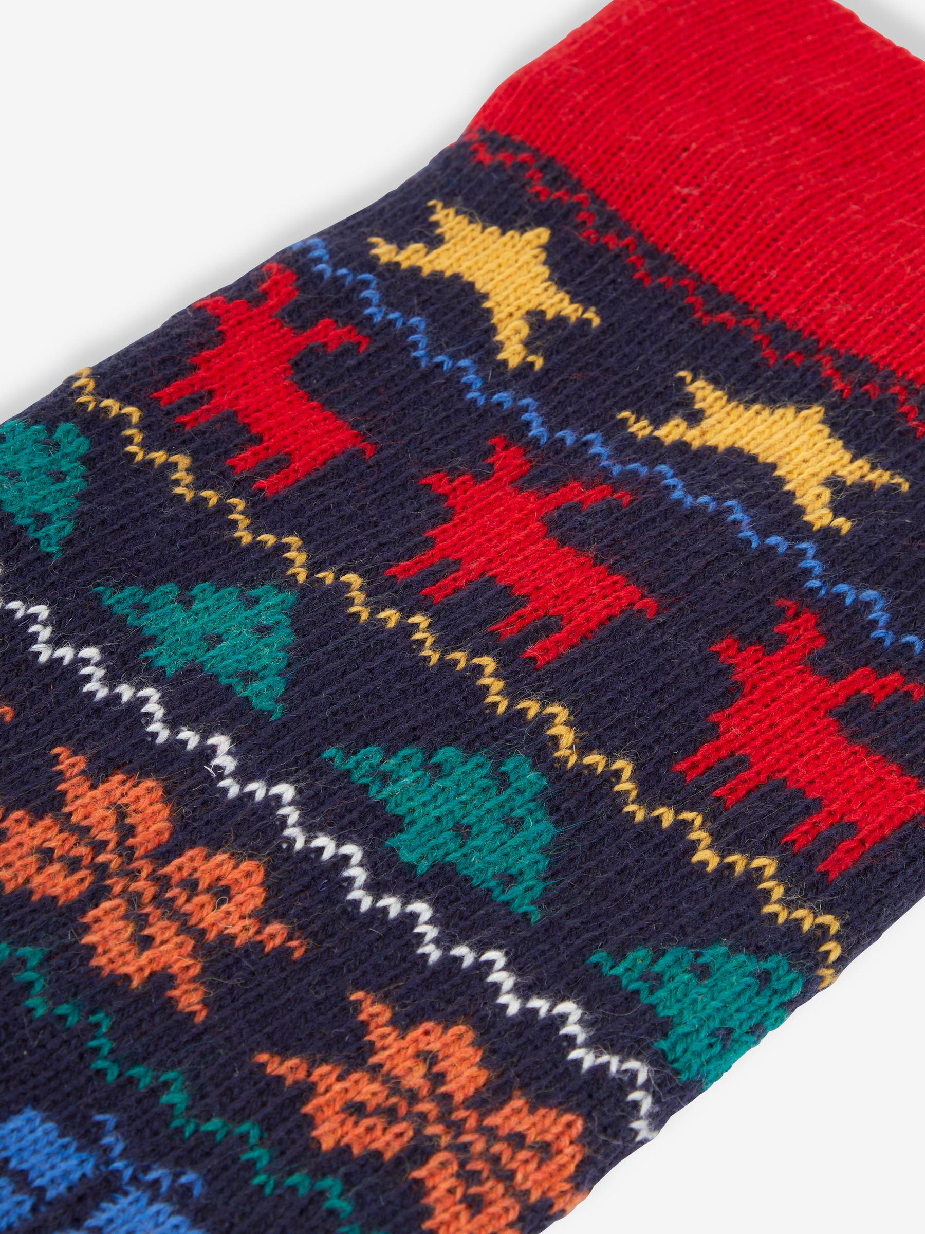 Navy Personalised Fair Isle Knitted Christmas Stocking - Image 3 of 5