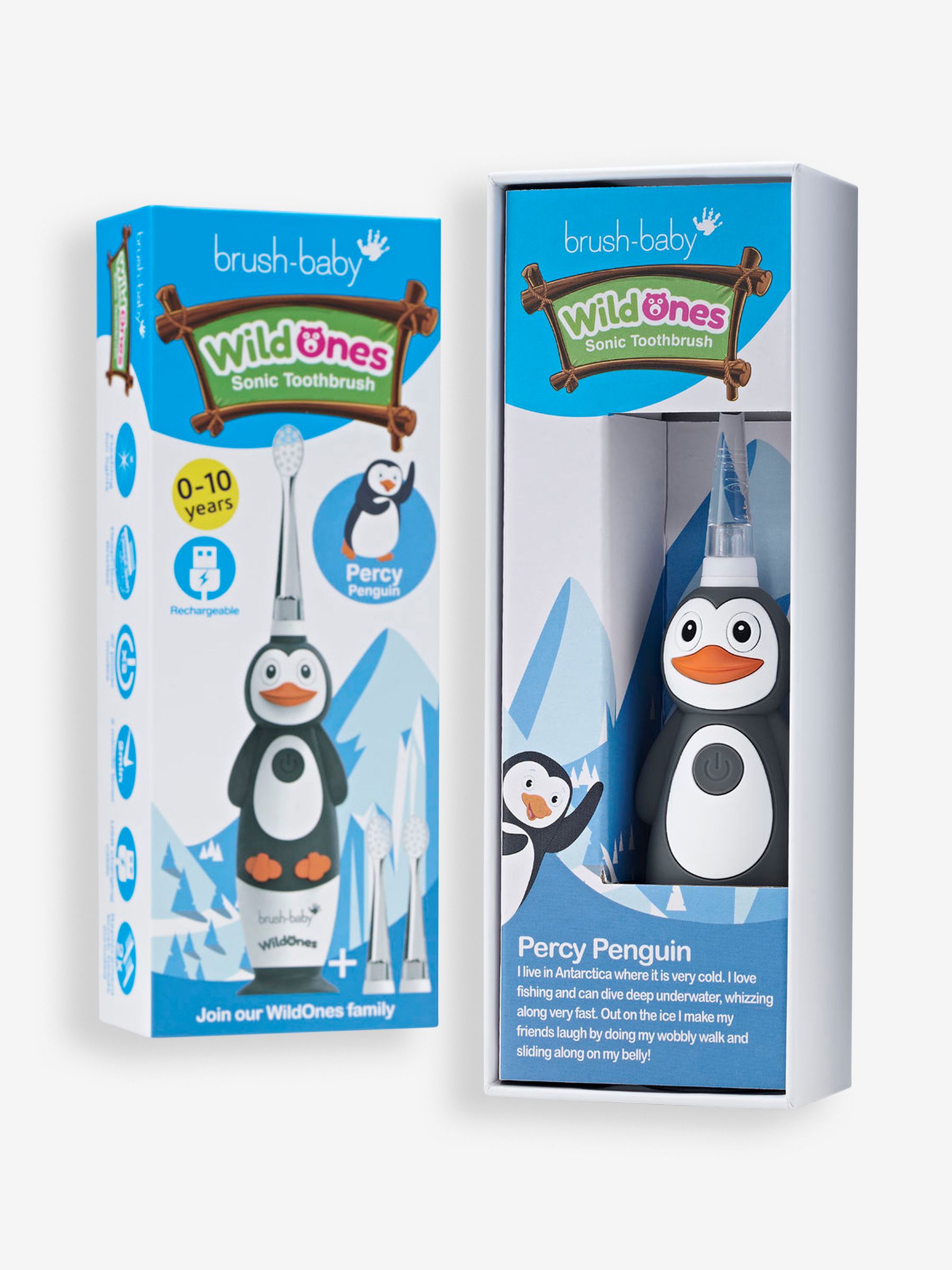 Brush-Baby Wild Ones Rechargeable Electric Toothbrush Penguin - Image 3 of 4