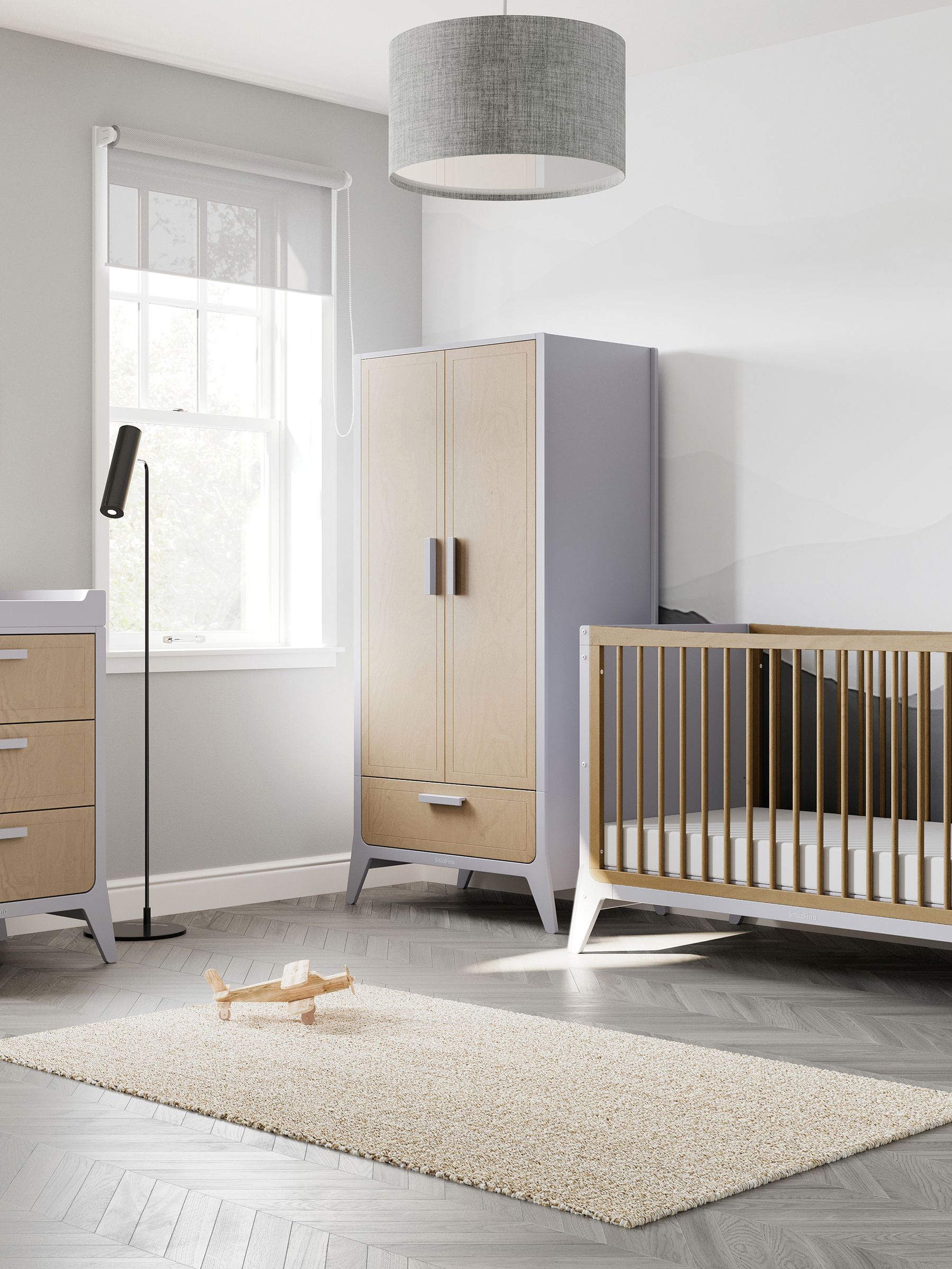 3 Piece Nursery Furniture Set Dove with Toddler Kit - Dove Natural - Image 2 of 6