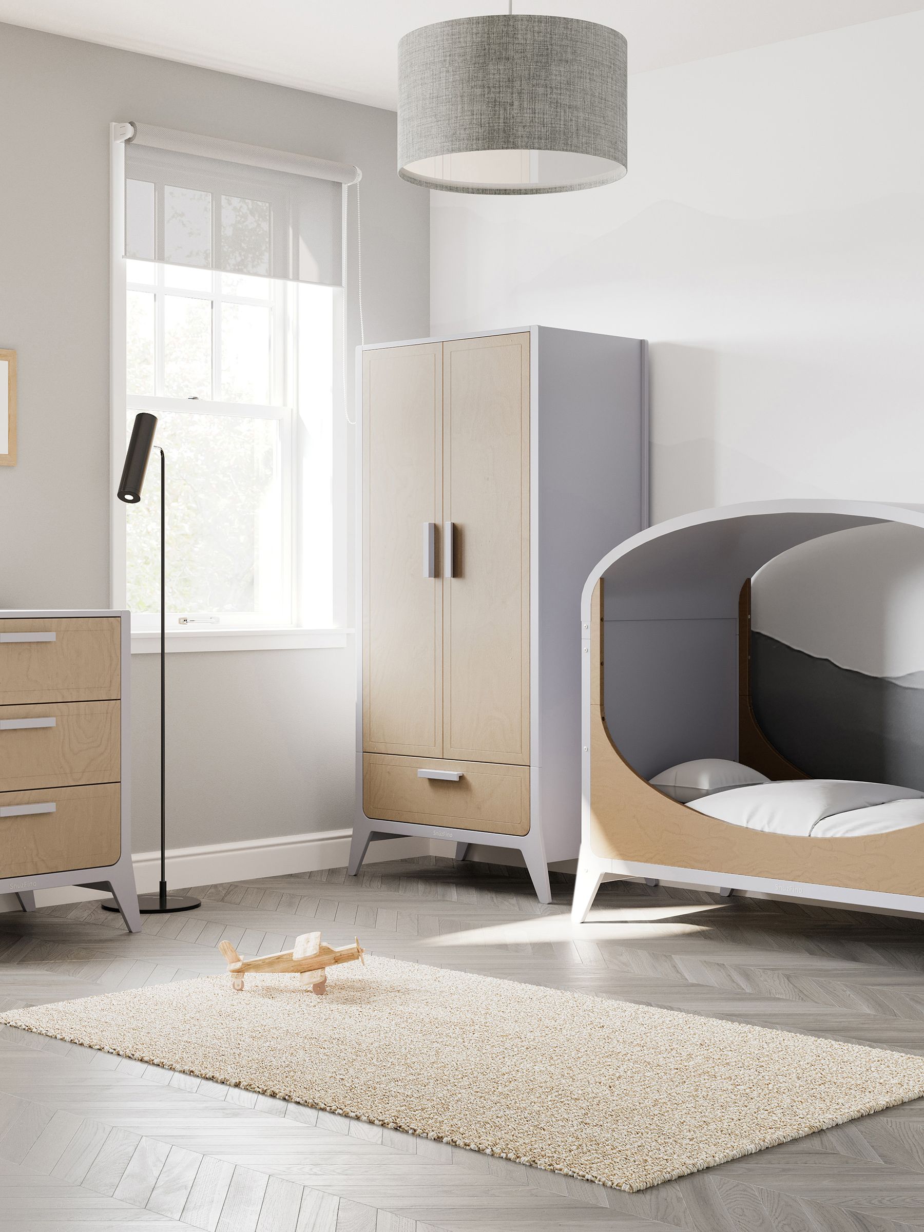3 Piece Nursery Furniture Set Dove with Toddler Kit - Dove Natural - Image 3 of 6