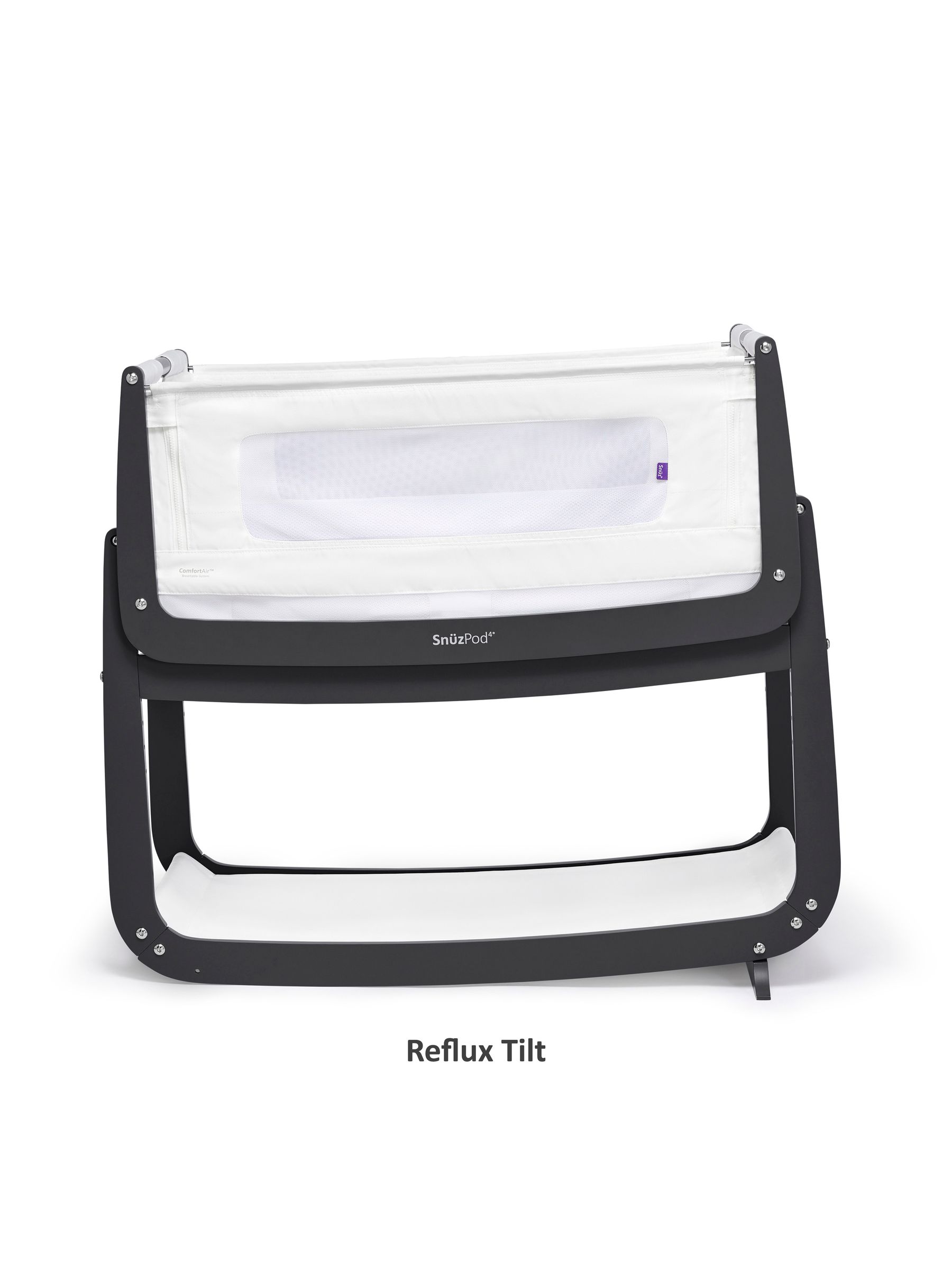 SnuzPod 4 Bedside Crib - Slate - Image 4 of 8