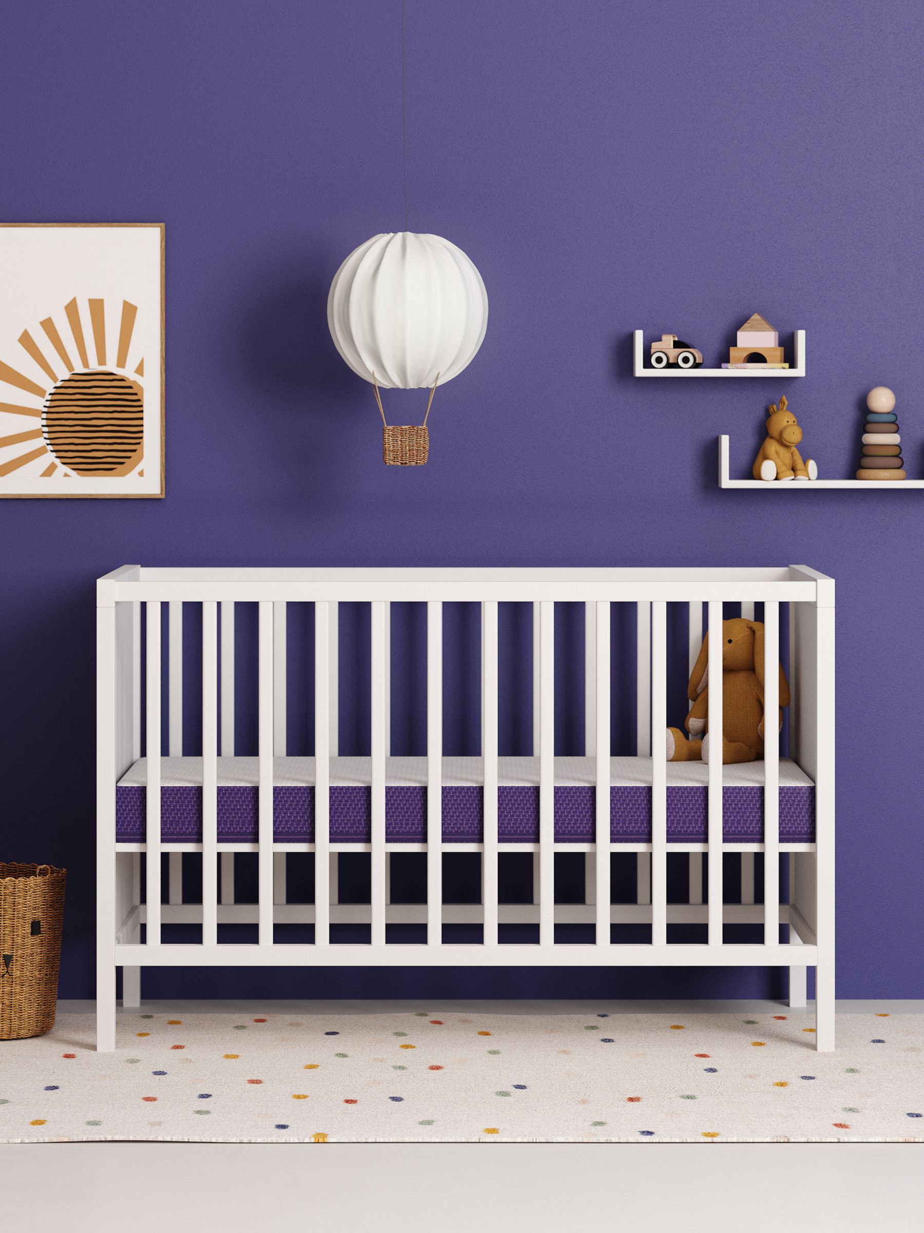 SnuzSurface Duo Dual Sided Cot Bed Mattress to fit SnuzKot - 68 x 117cm - Image 5 of 6