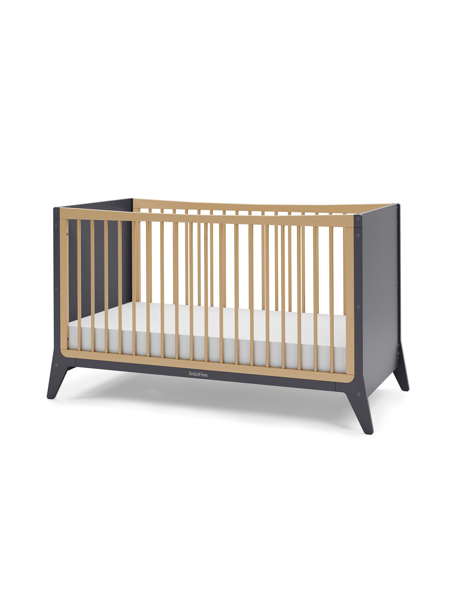 Cot Bed with Toddler Kit - Slate Natural - Image 5 of 11