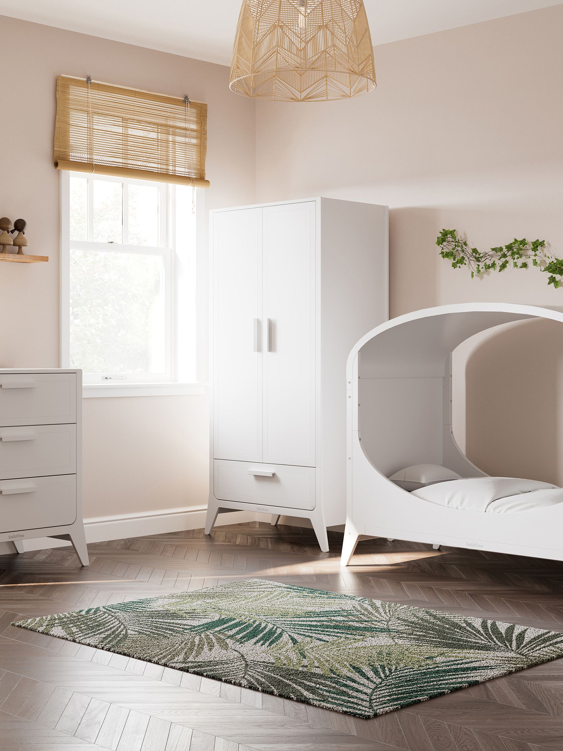 Cot Bed with Toddler Kit - White - Image 2 of 6