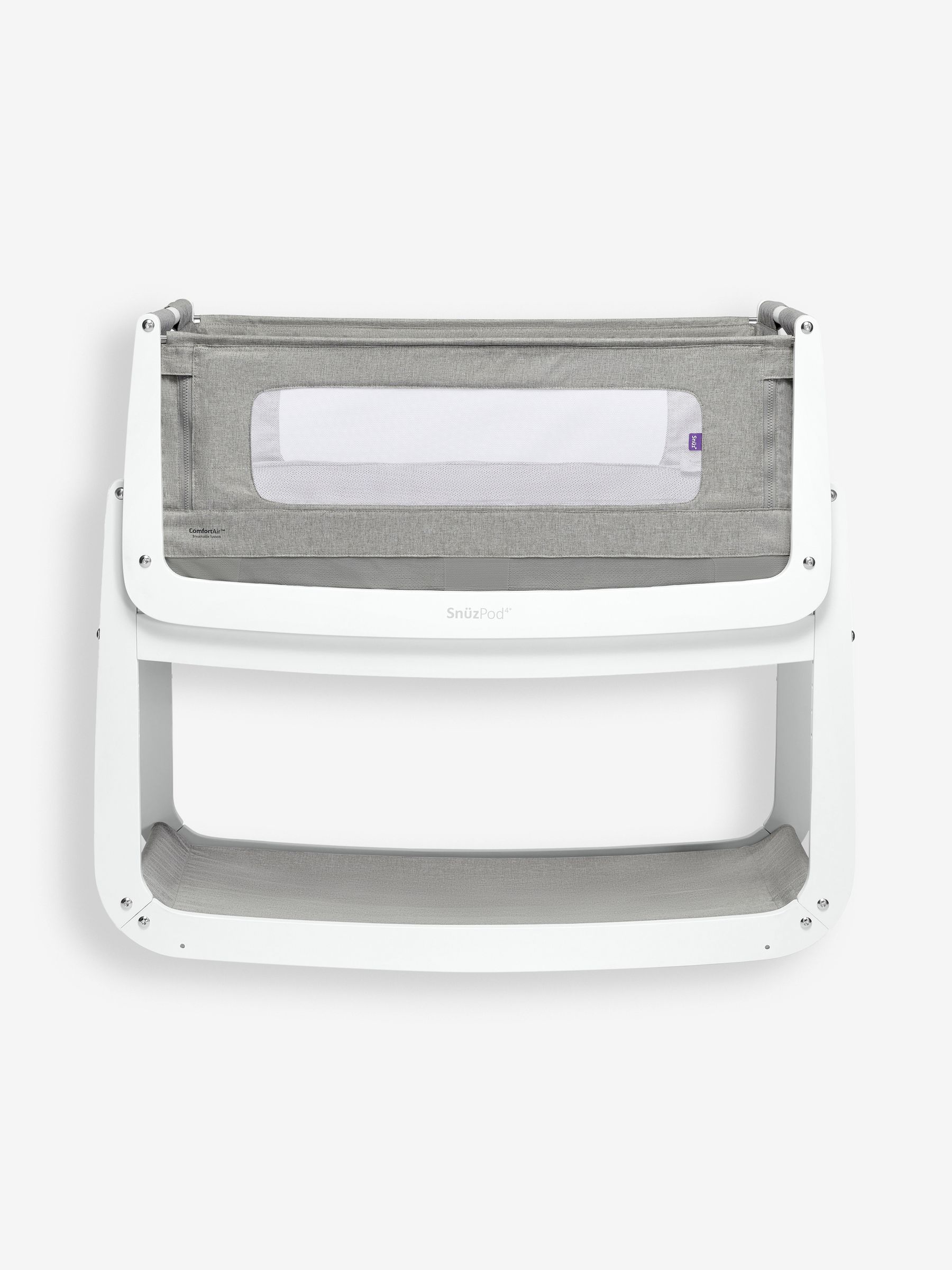 Grey/White SnuzPod 4 Bedside Crib - Image 7 of 7