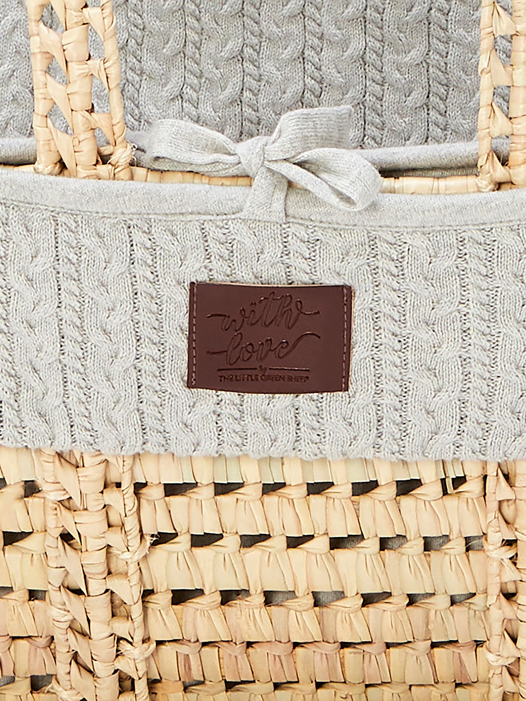 The Little Green Sheep Organic Knitted Moses Basket & Mattress - Image 2 of 5