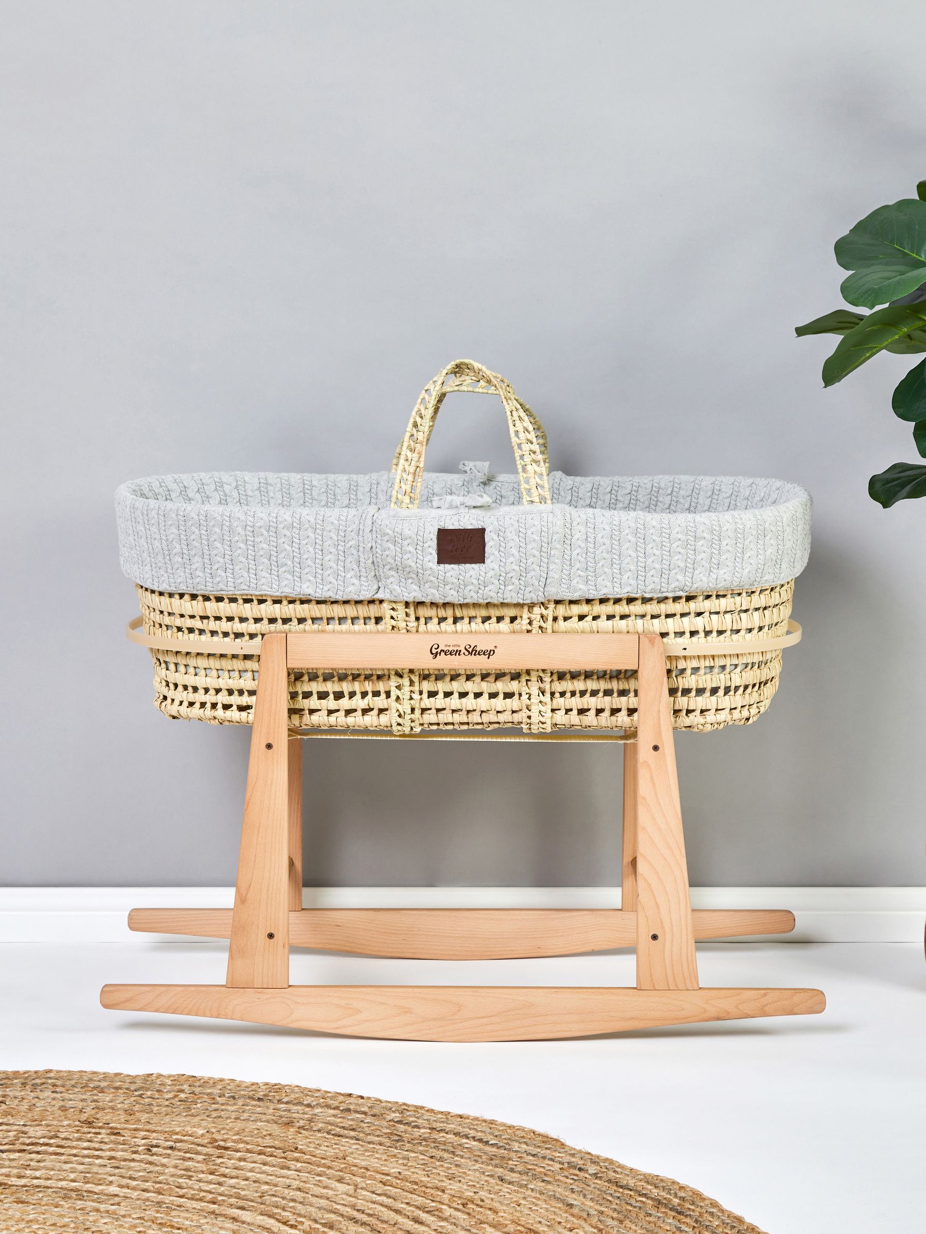 The Little Green Sheep Rocking Moses Basket Stand - Image 2 of 5
