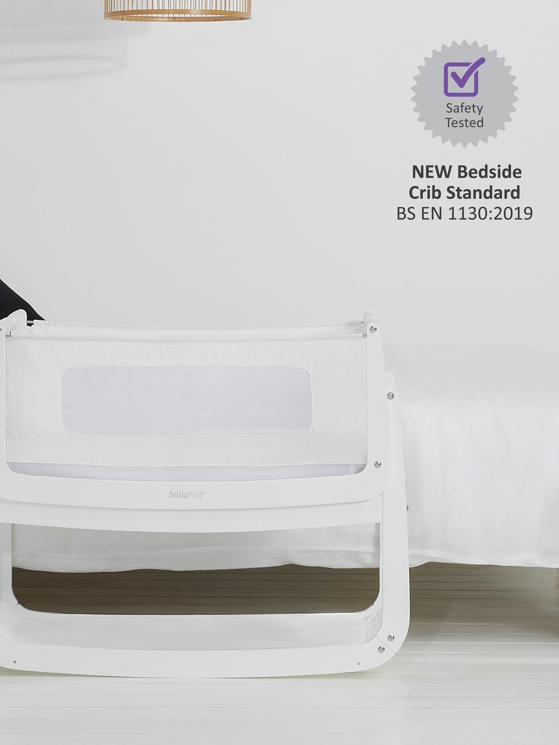 White SnuzPod 4 Bedside Crib - Image 3 of 8
