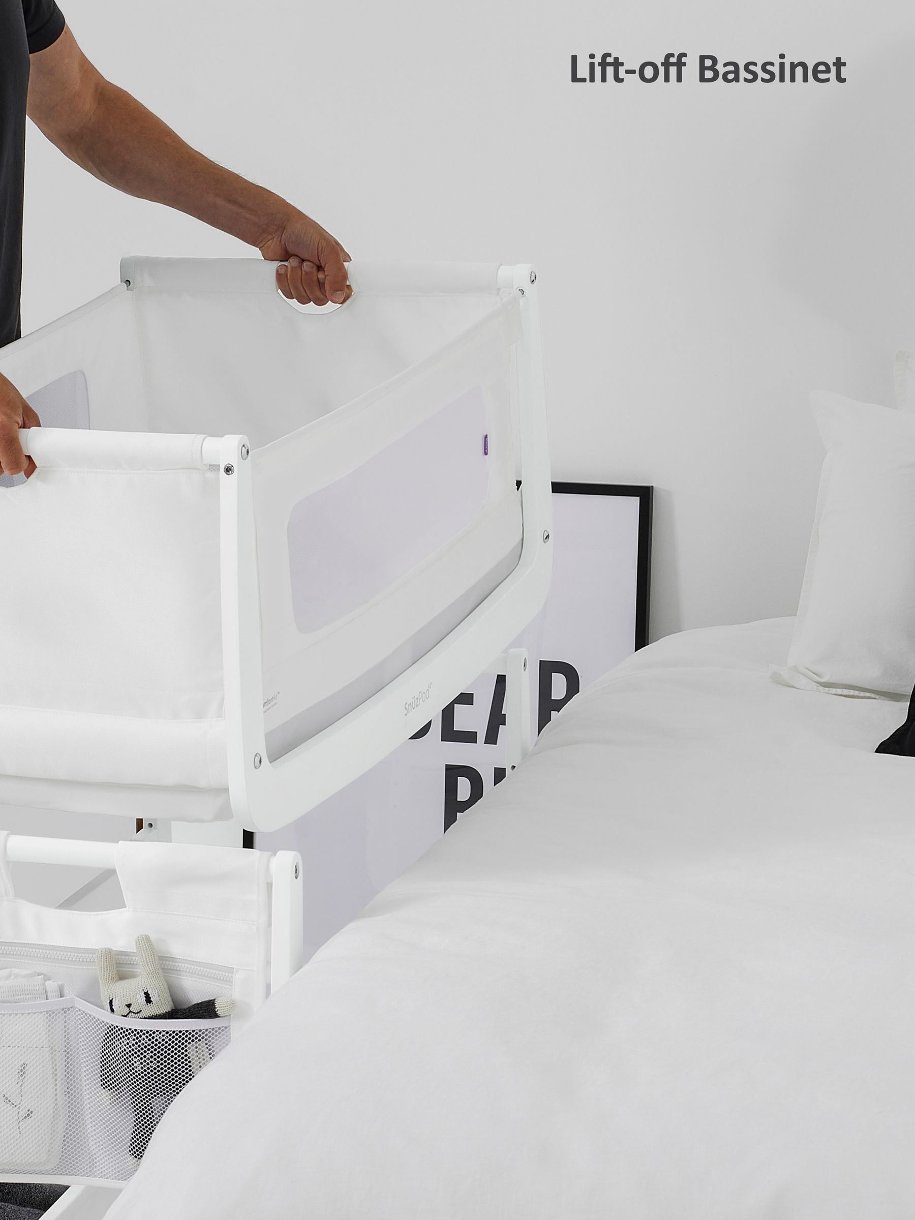 White SnuzPod 4 Bedside Crib - Image 4 of 8