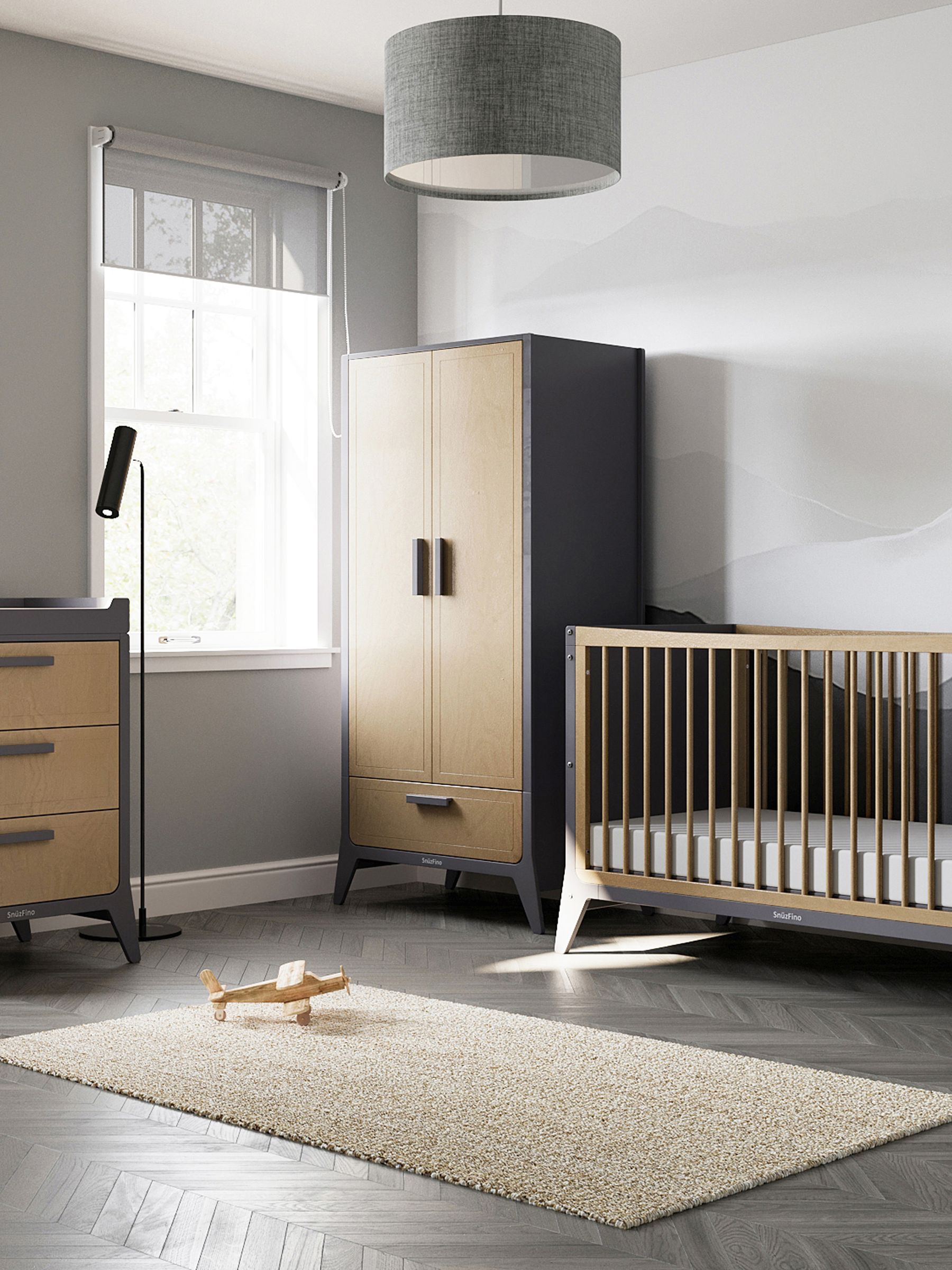 3 Piece Nursery Furniture Set Dove with Toddler Kit - Slate Natural - Image 1 of 1