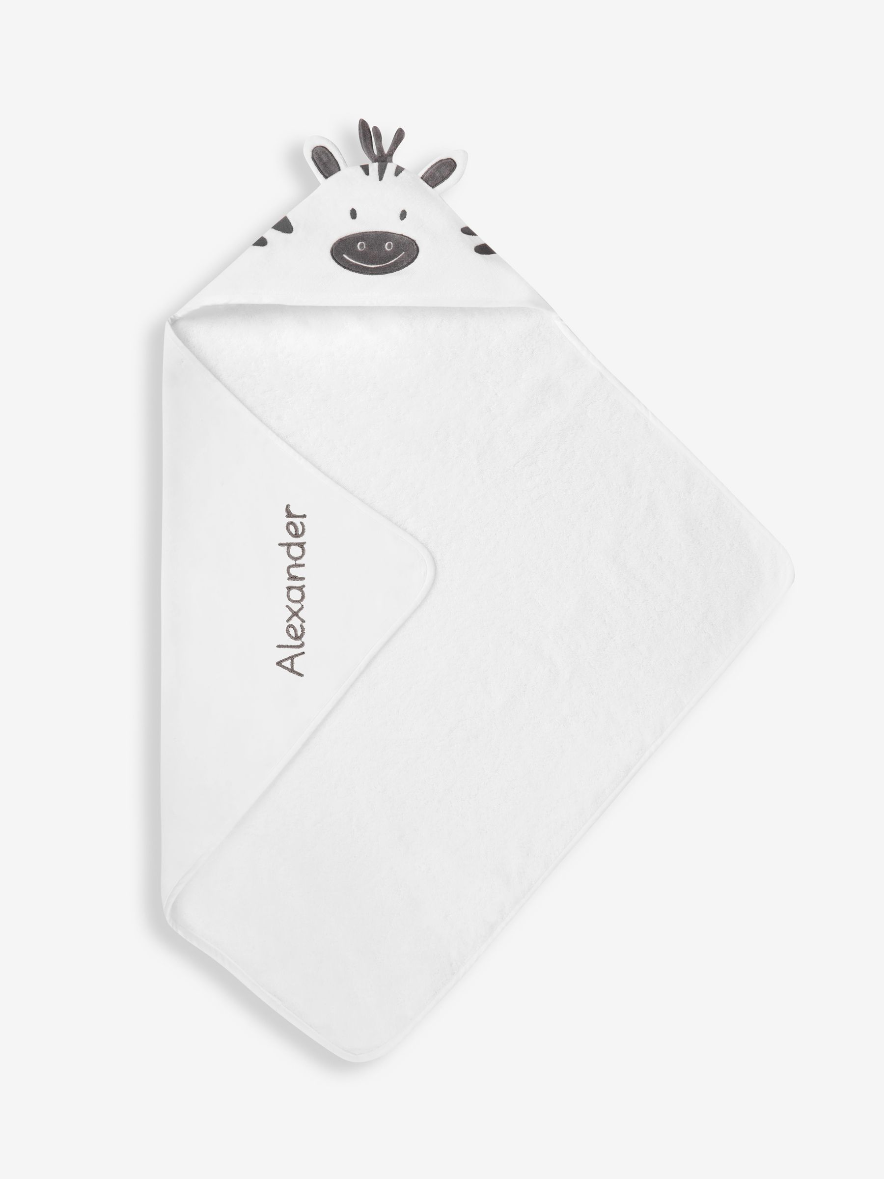 Personalised Zebra Hooded Towel - Image 4 of 5