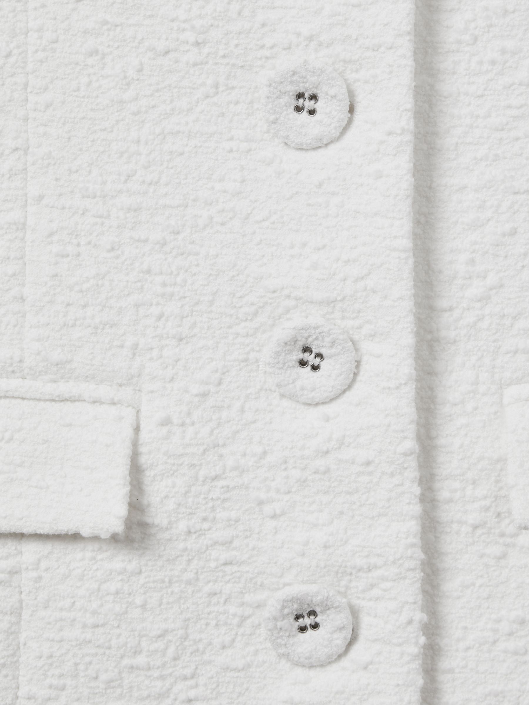 Anna Quan Boucle Button-Through Mini Dress in White - Image 6 of 6