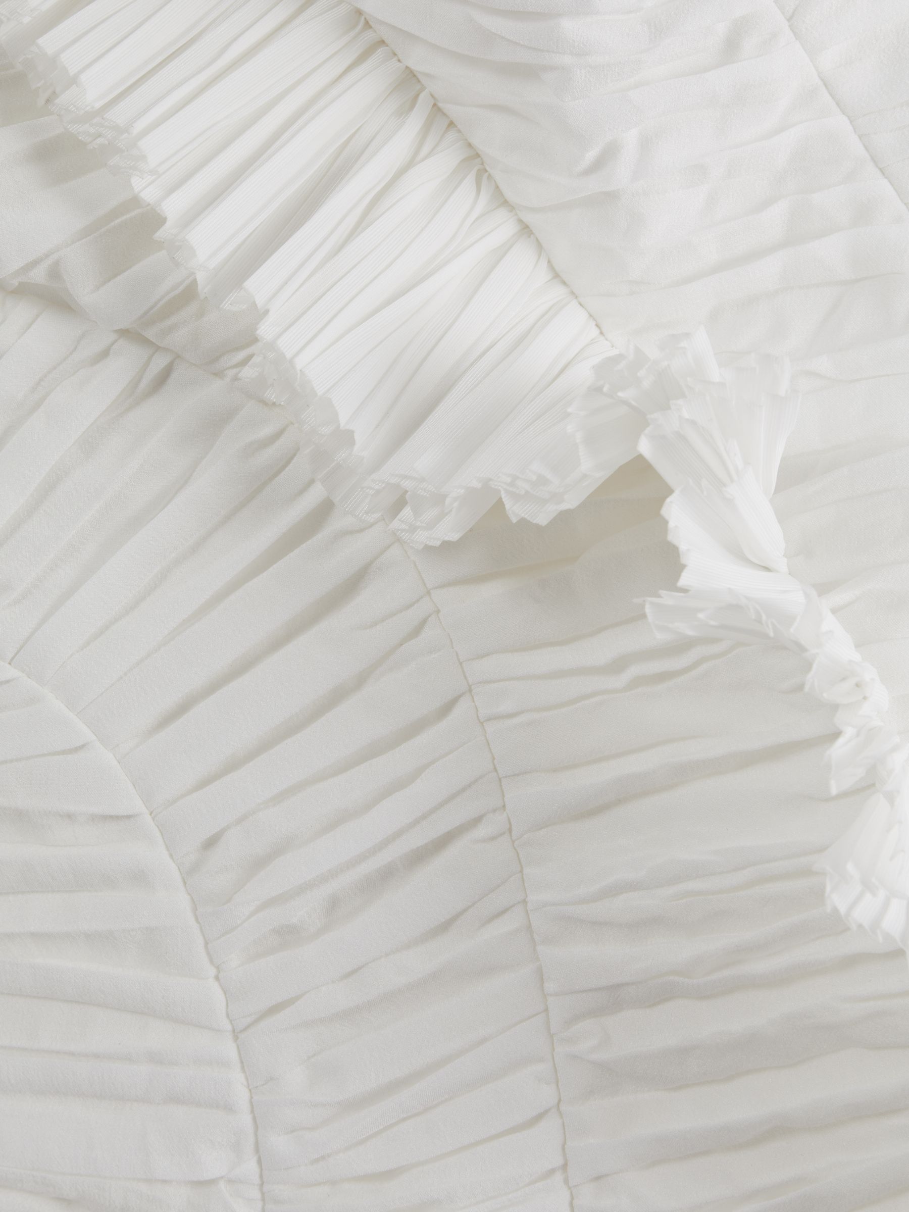Acler One-Shoulder Ruffle Mini Dress in Ivory - Image 7 of 7