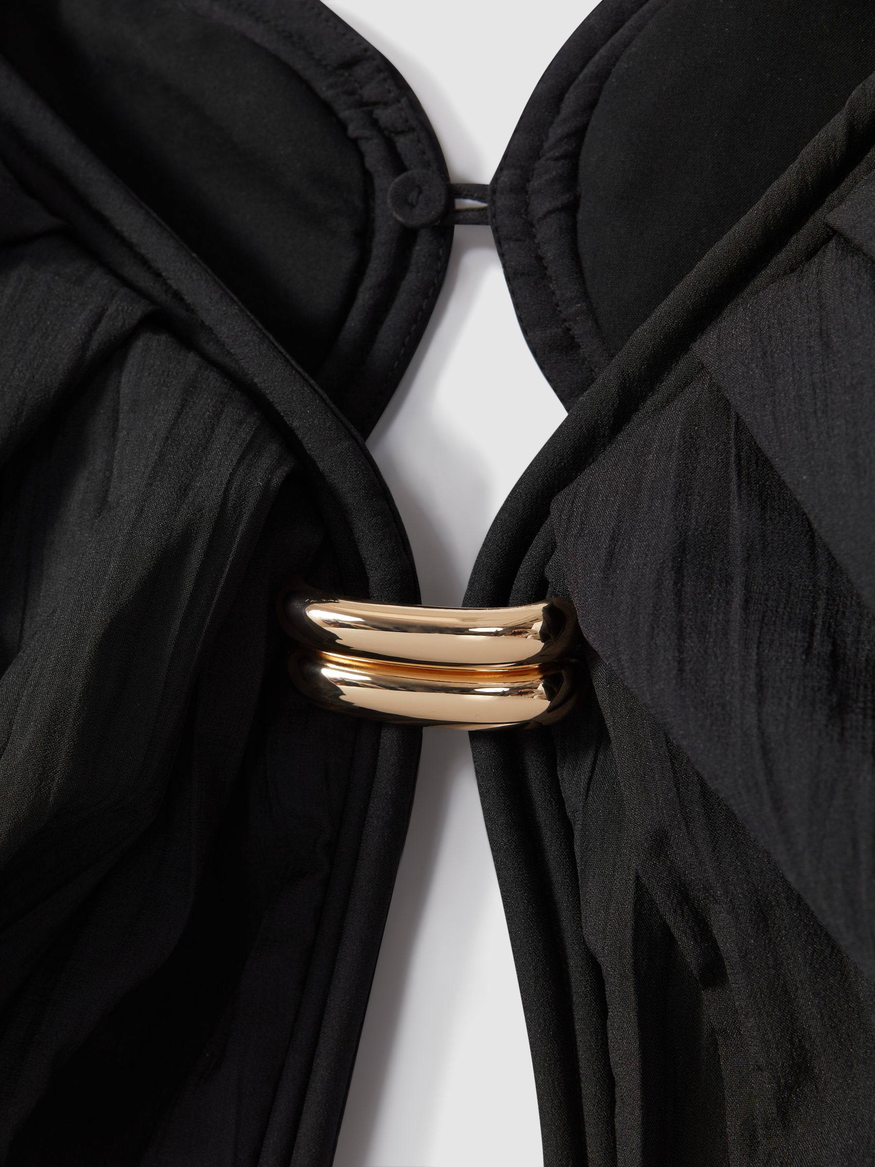 Acler Tiered Midi Dress in Black - Image 5 of 5