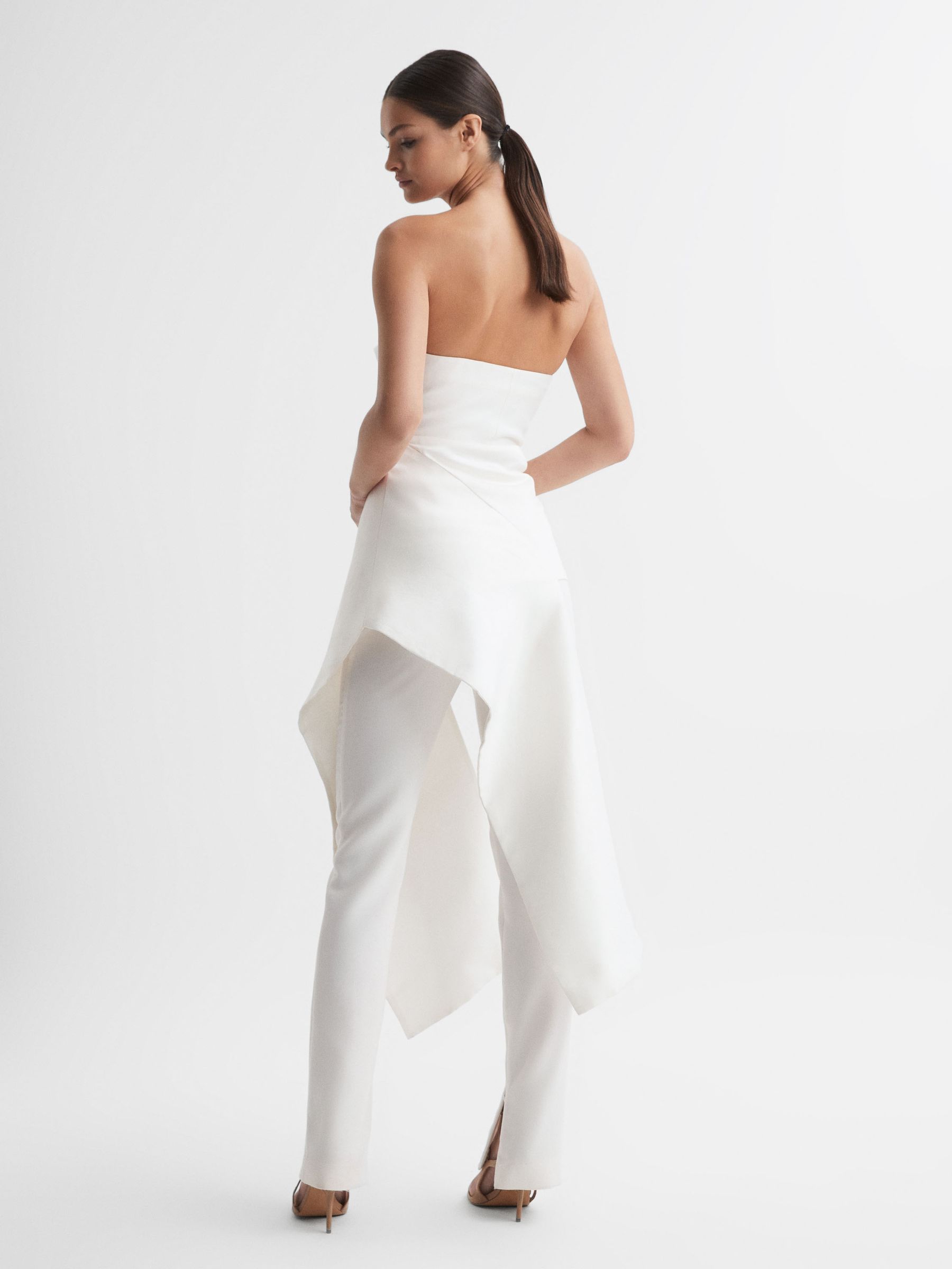 Acler Strapless Panel Top in Ivory - Image 5 of 6