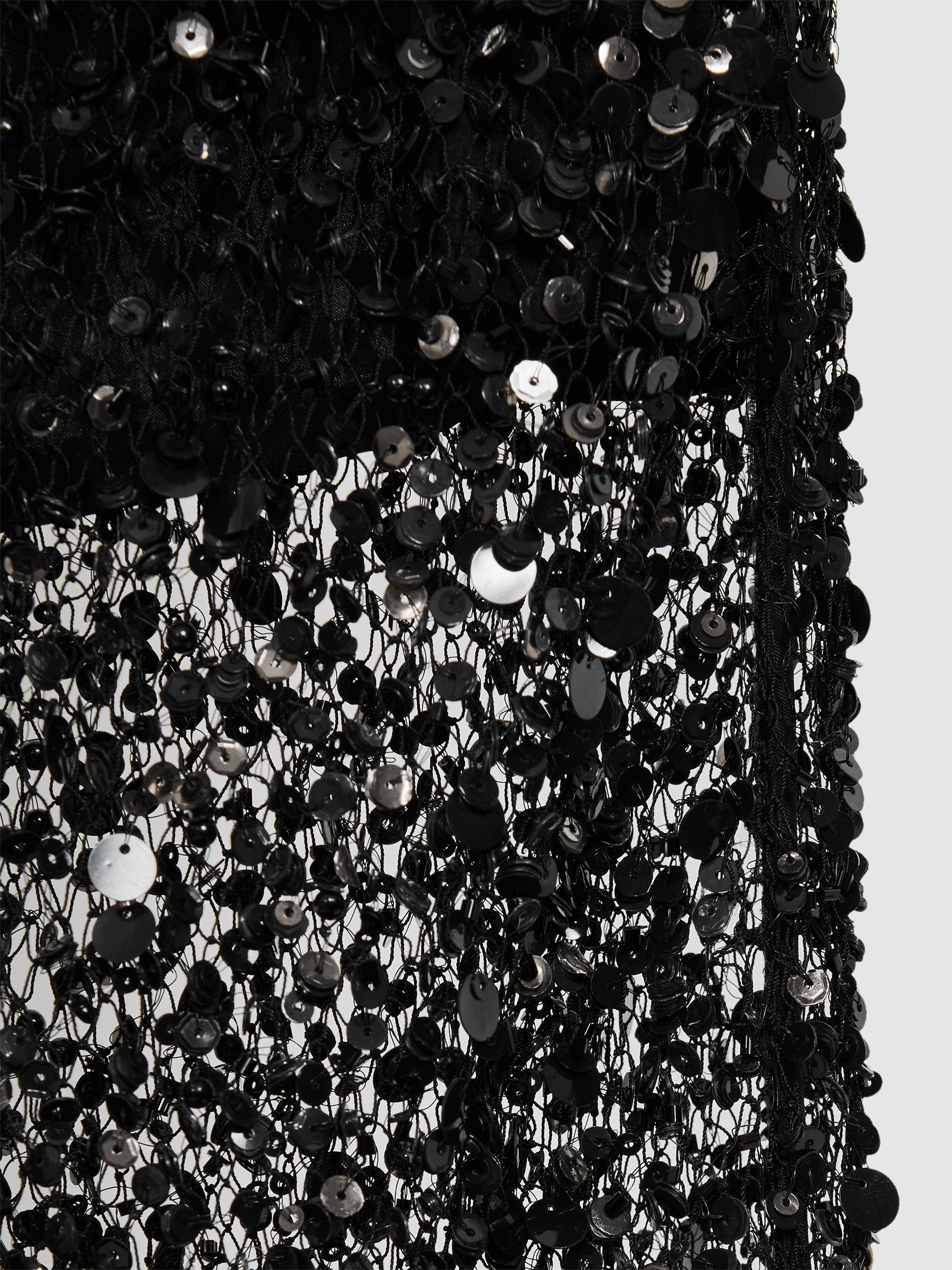 Anna Quan Embellished Netted Midi Skirt in Black - Image 6 of 6