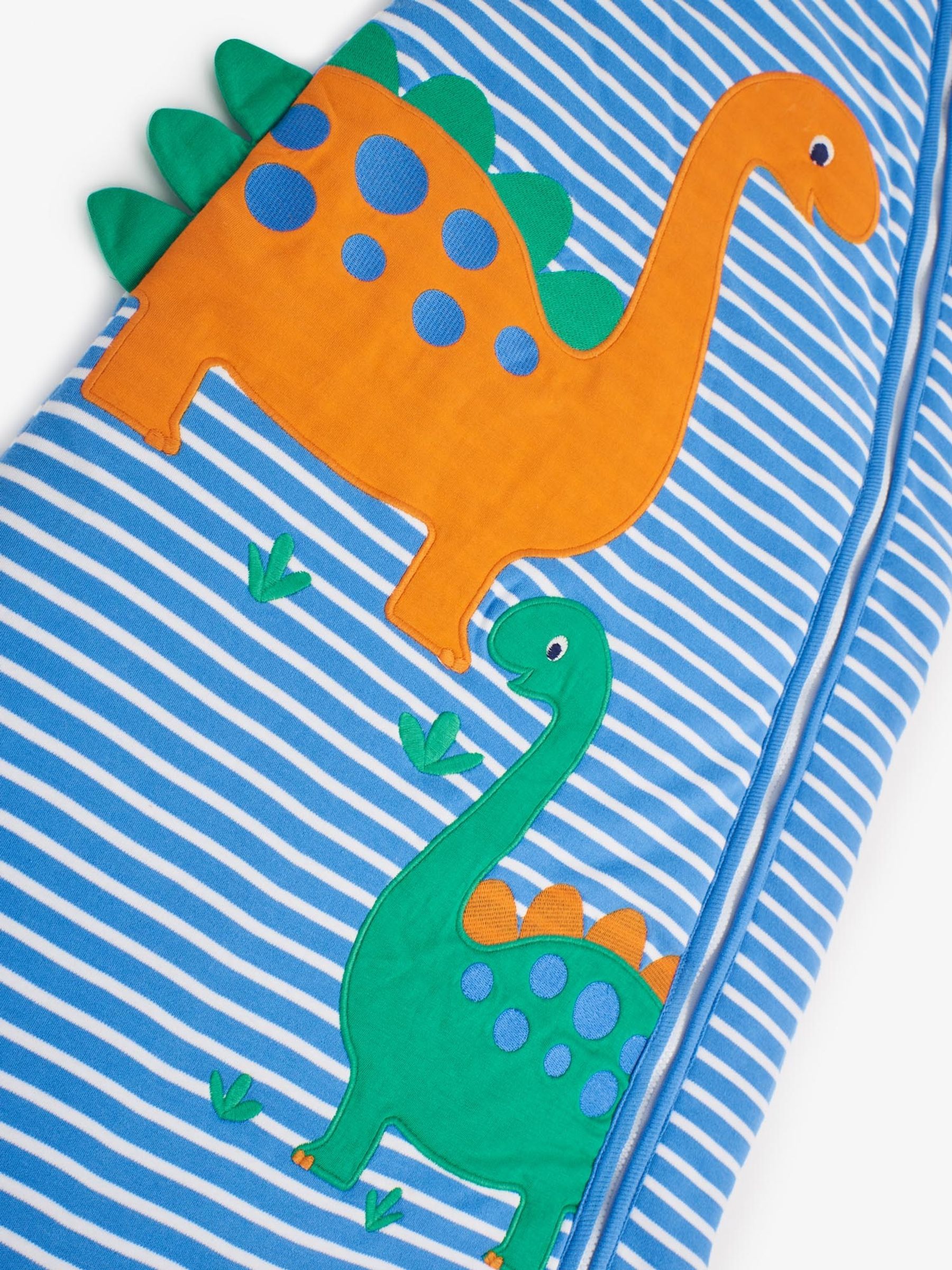 Blue Stripe Dino Appliqué 2.5 Tog Toddler Sleeping Bag - Image 2 of 3