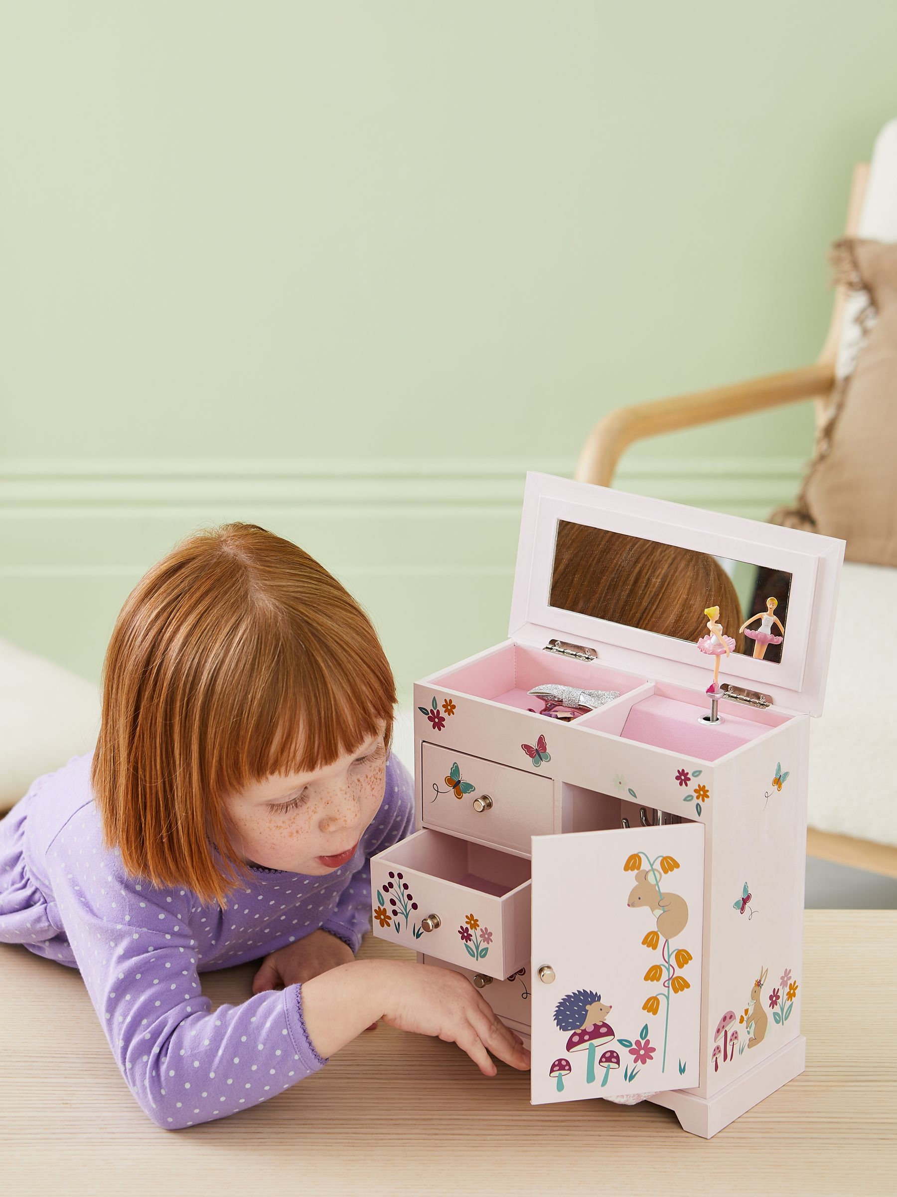 Woodland Tall Musical Jewellery Box | JoJo Maman Bébé