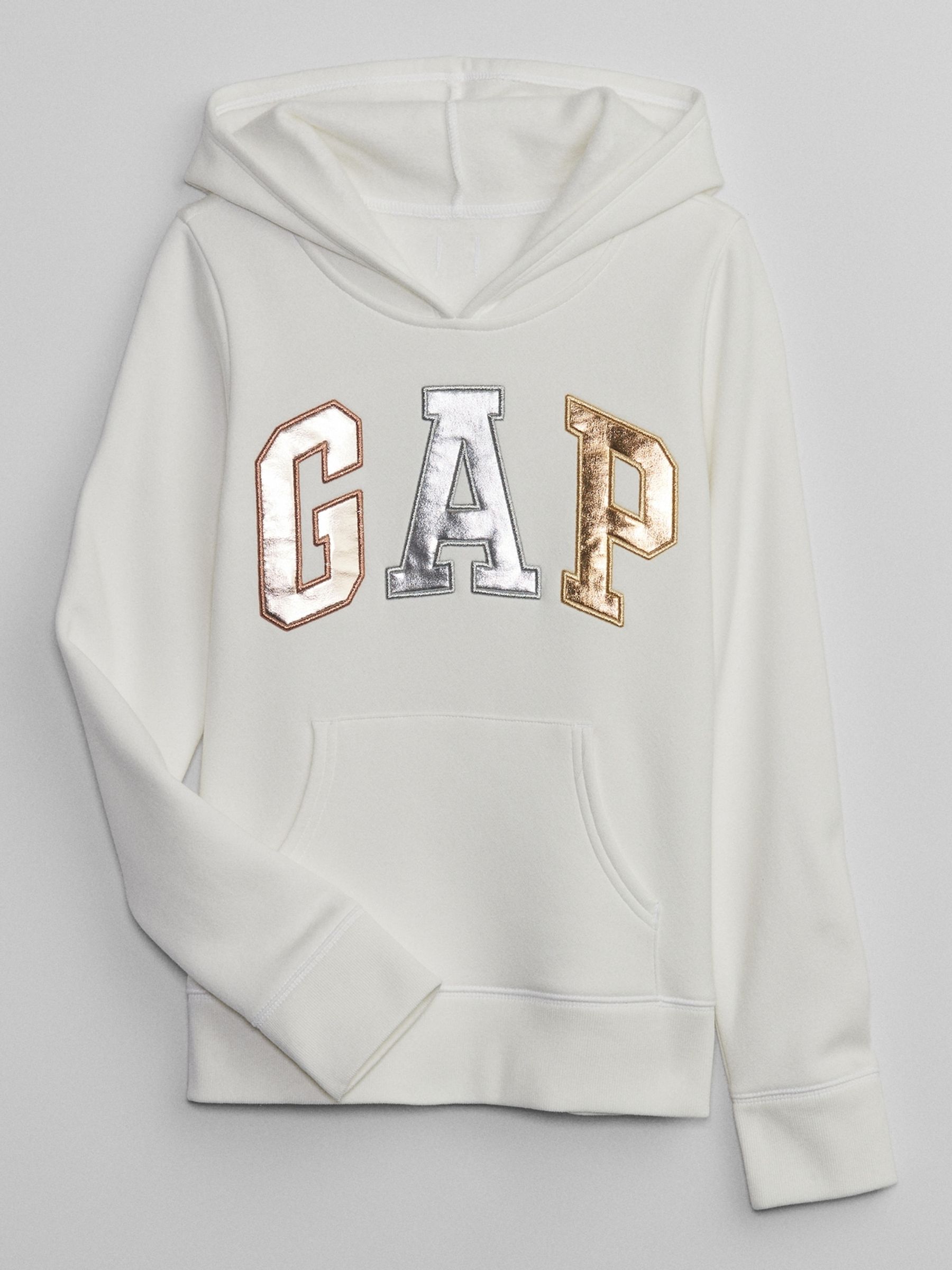 White Graphic Logo Hoodie (4-13yrs) - Image 1 of 1