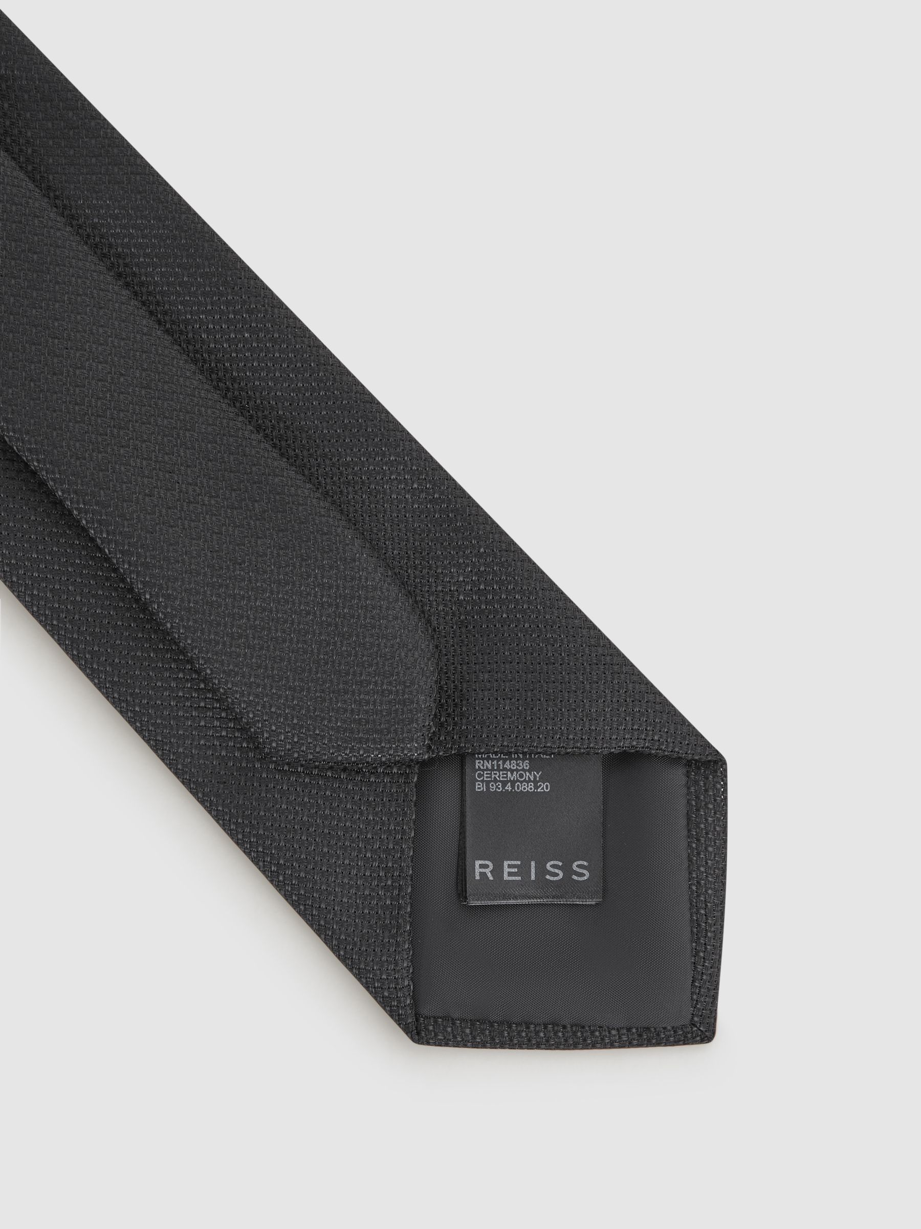Textured Silk Blend Tie in Black - image 2