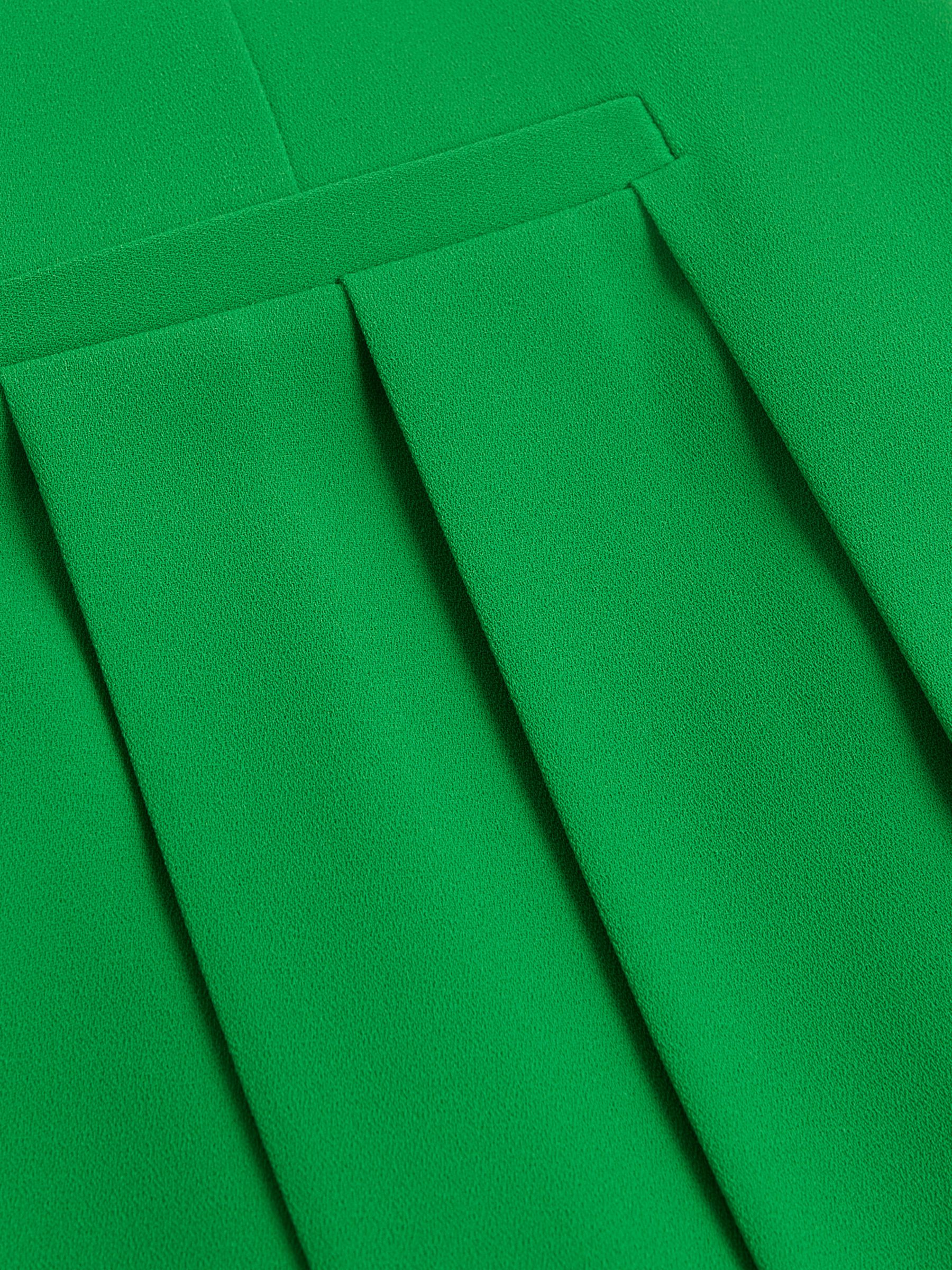 Florere Wide Leg Pleated Trousers in Bright Green - Image 5 of 5