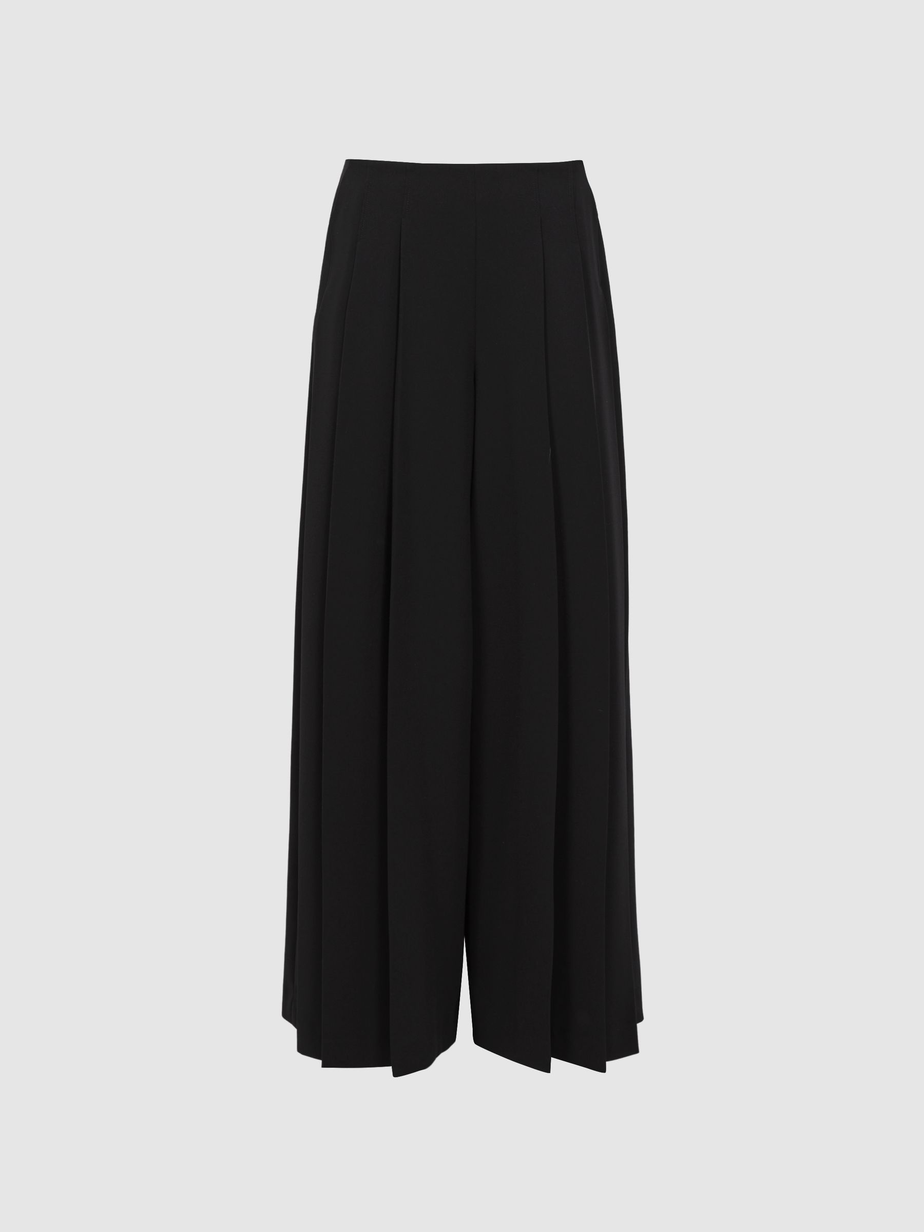 Florere Wide Leg Pleated Trousers in Black - Image 5 of 6