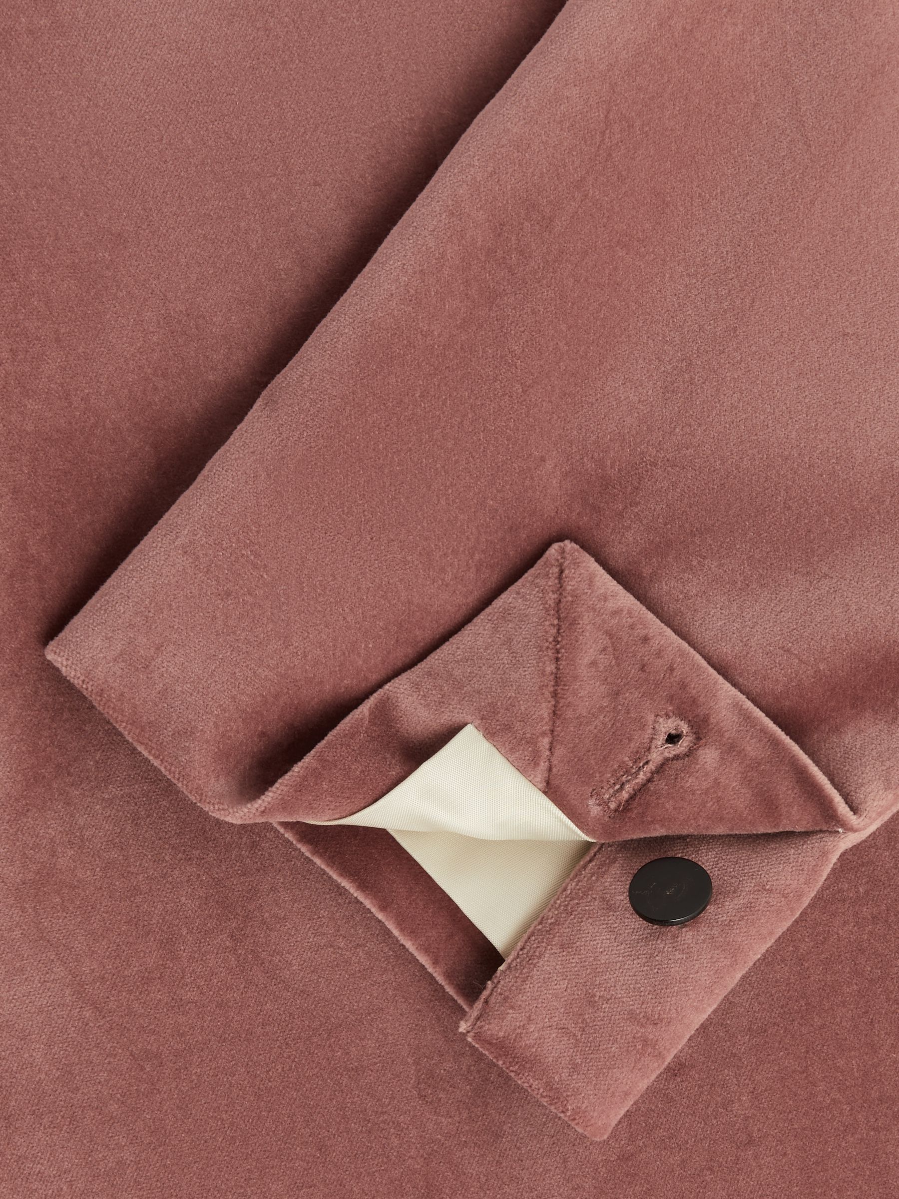 Slim Fit Velvet Single Breasted Blazer in Dusty Pink - Image 6 of 7