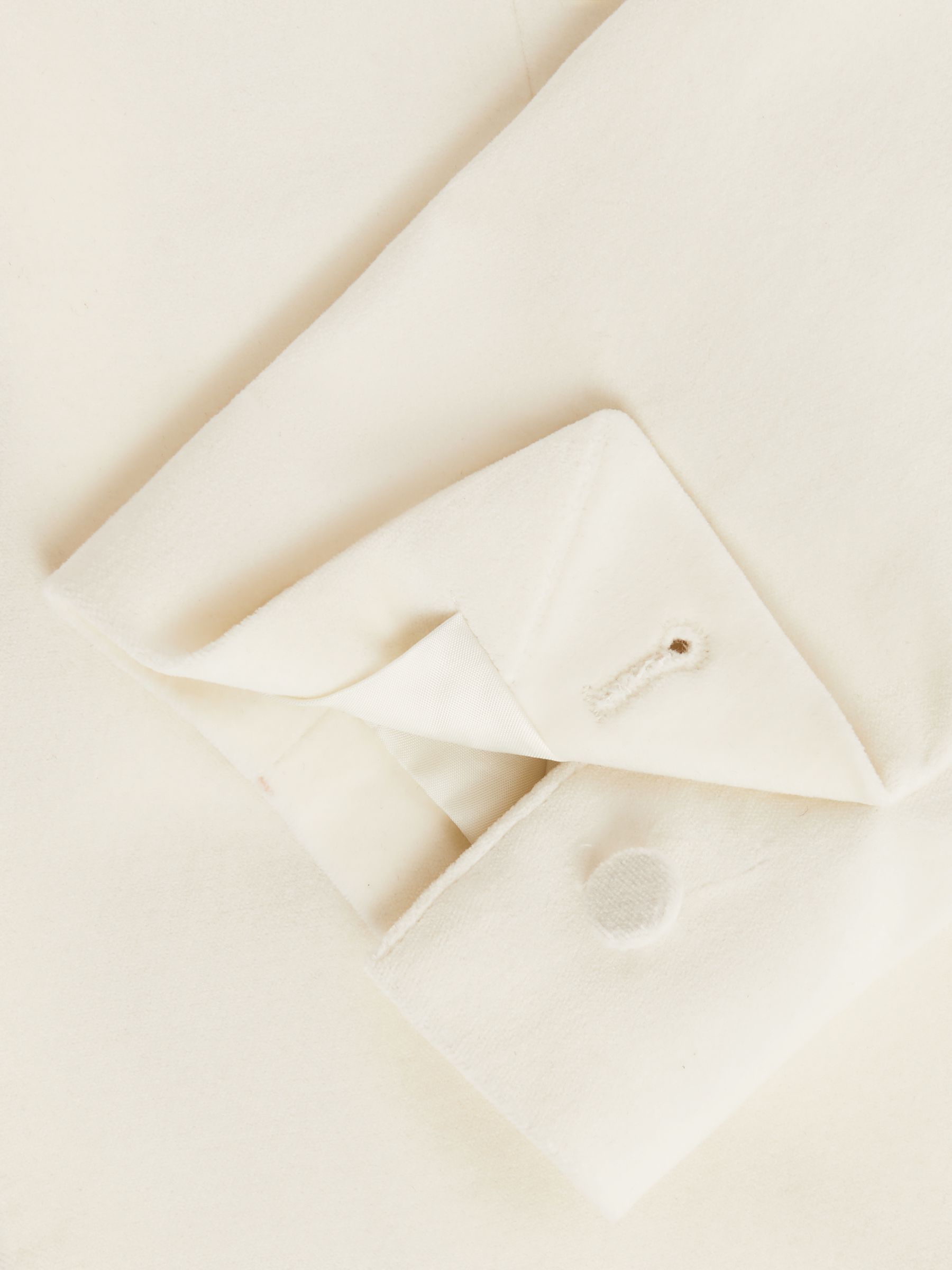 Slim Fit Velvet Single Breasted Blazer in White - Image 7 of 8