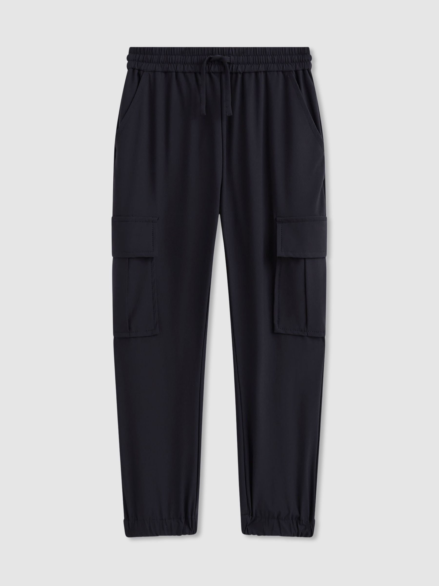 3-9 yrs Technical Drawstring Cuffed Cargo Trousers in Navy - Image 2 of 4