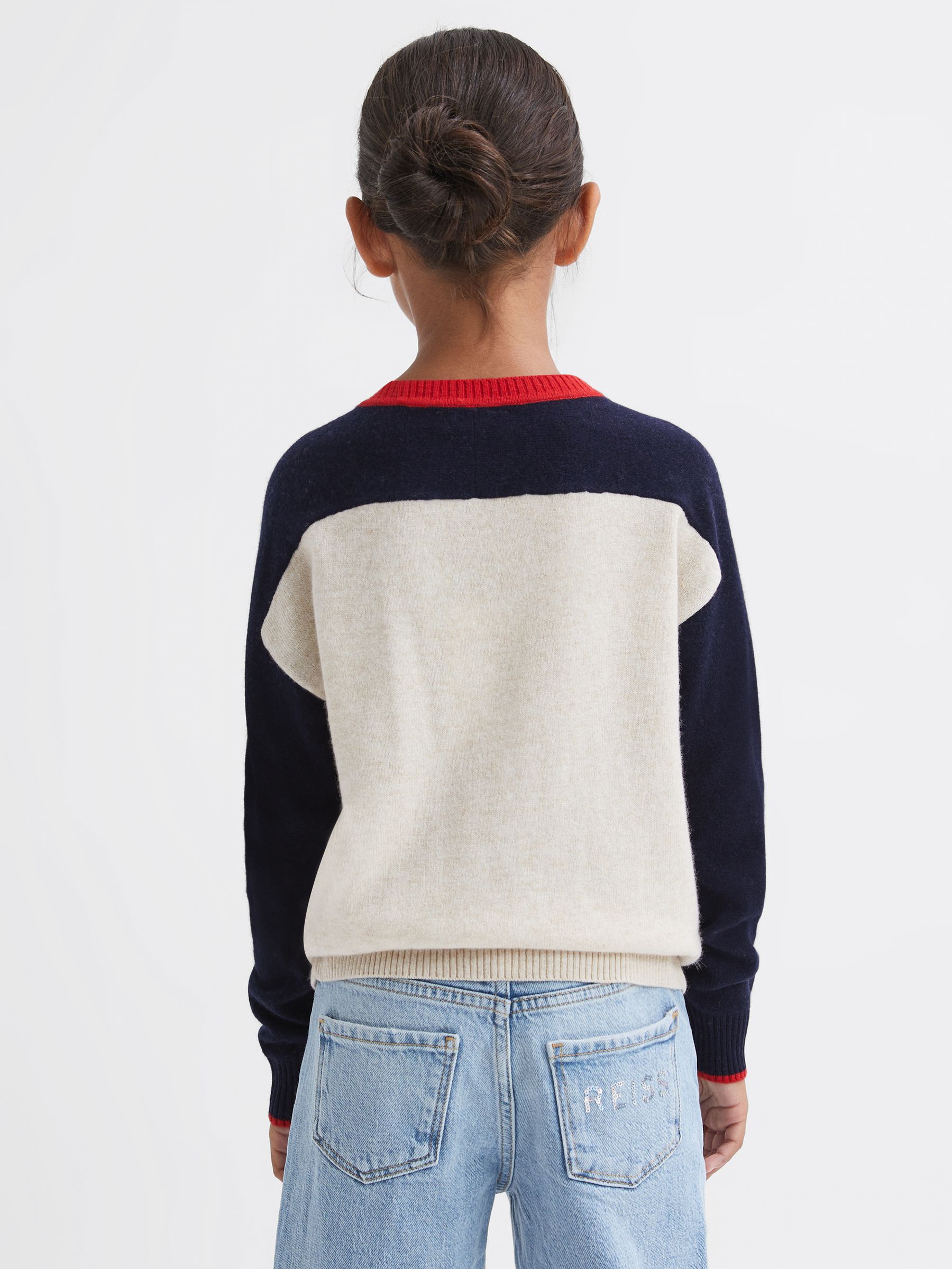 Casual Knitted Festive Jumper in Blue - Image 5 of 6