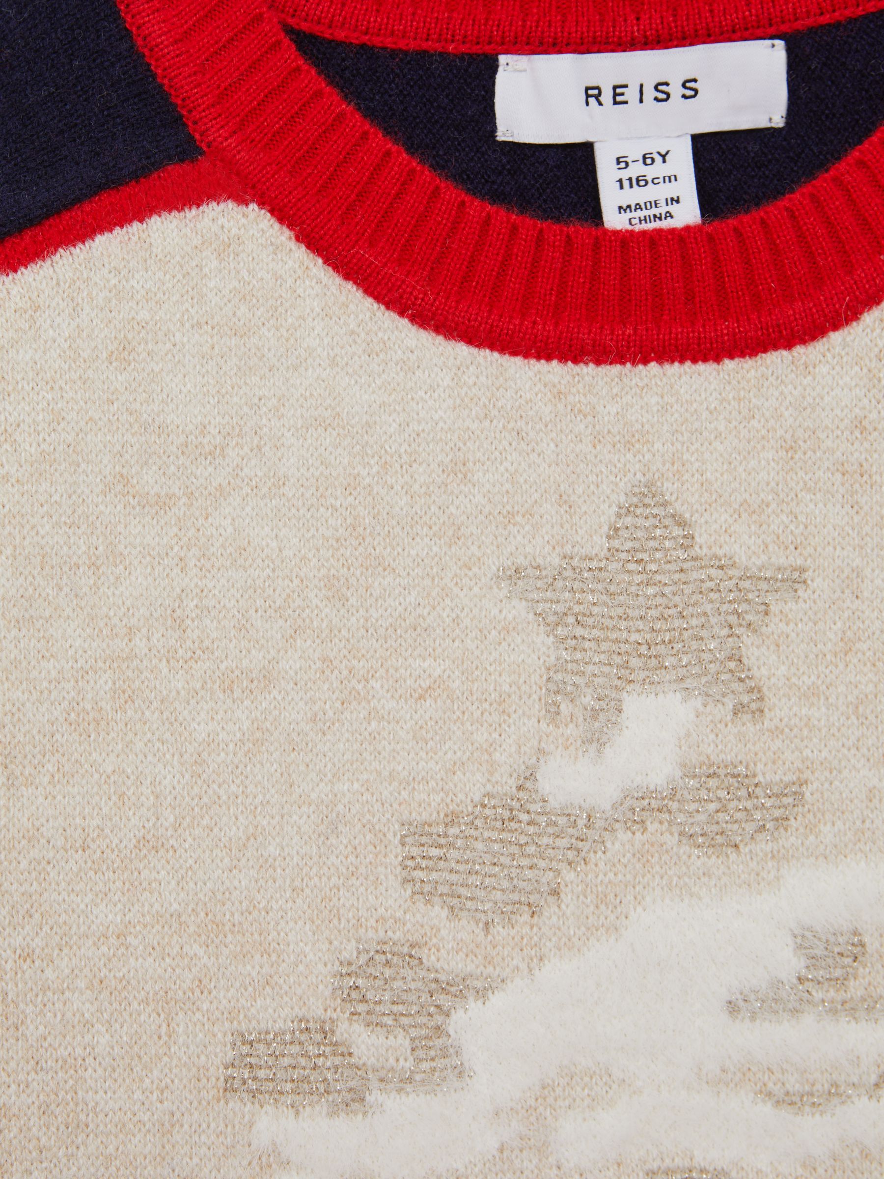 Casual Knitted Festive Jumper in Blue - Image 6 of 6