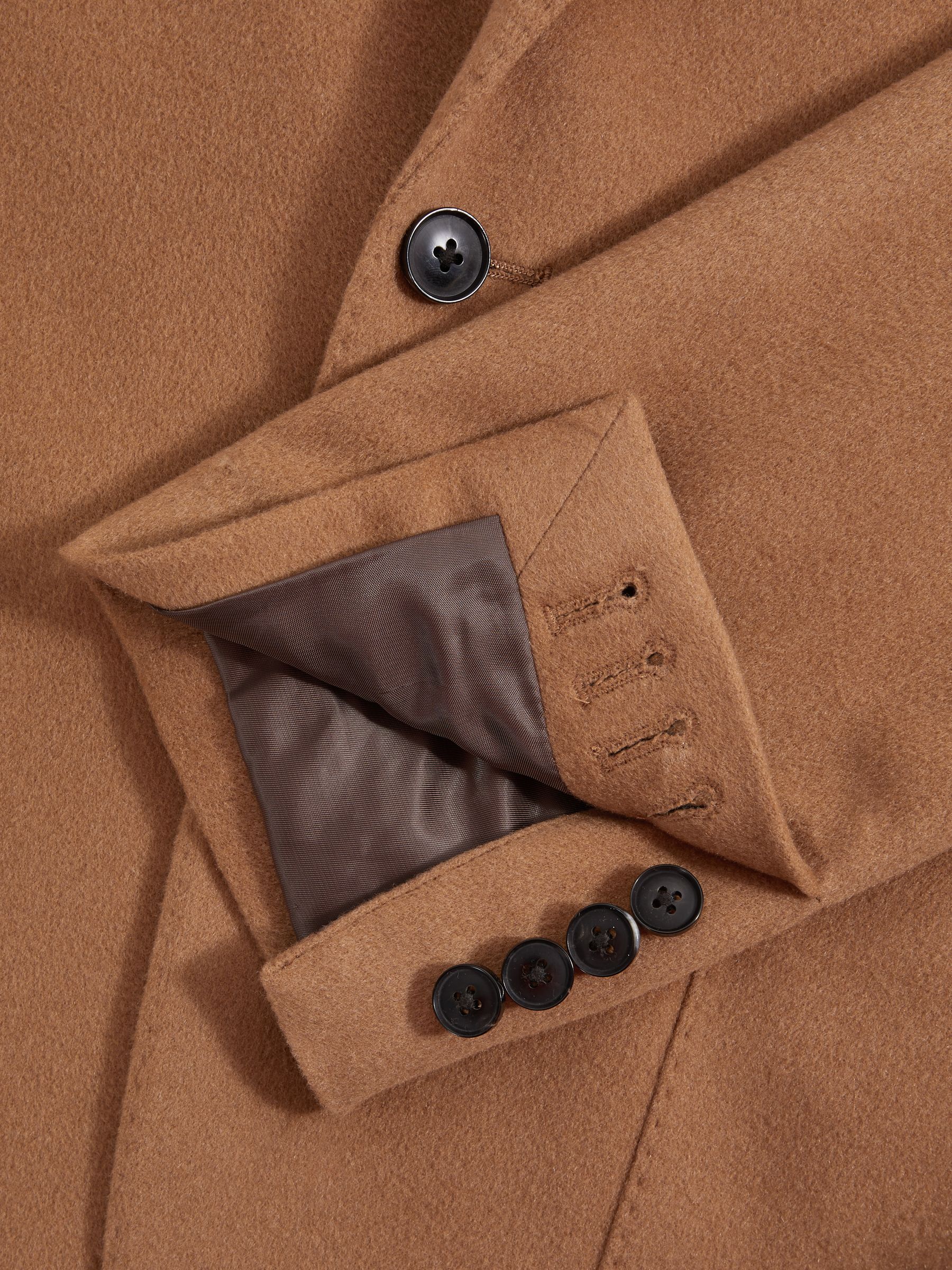 Atelier Cashmere Slim Fit Single Breasted Blazer in Camel - Image 6 of 7