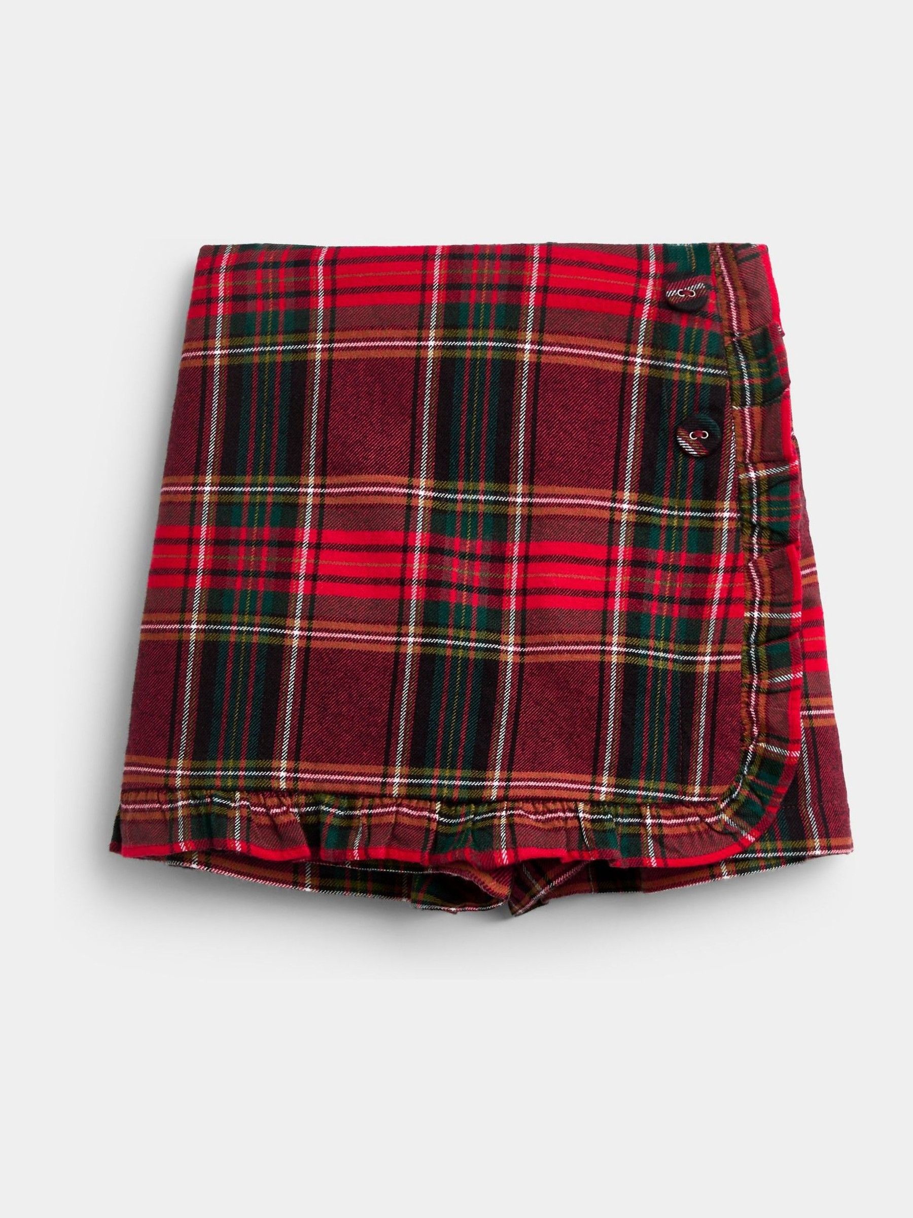 Burgundy Red Tartan Tartan Skort And Jersey Embroidered Top - Image 4 of 7
