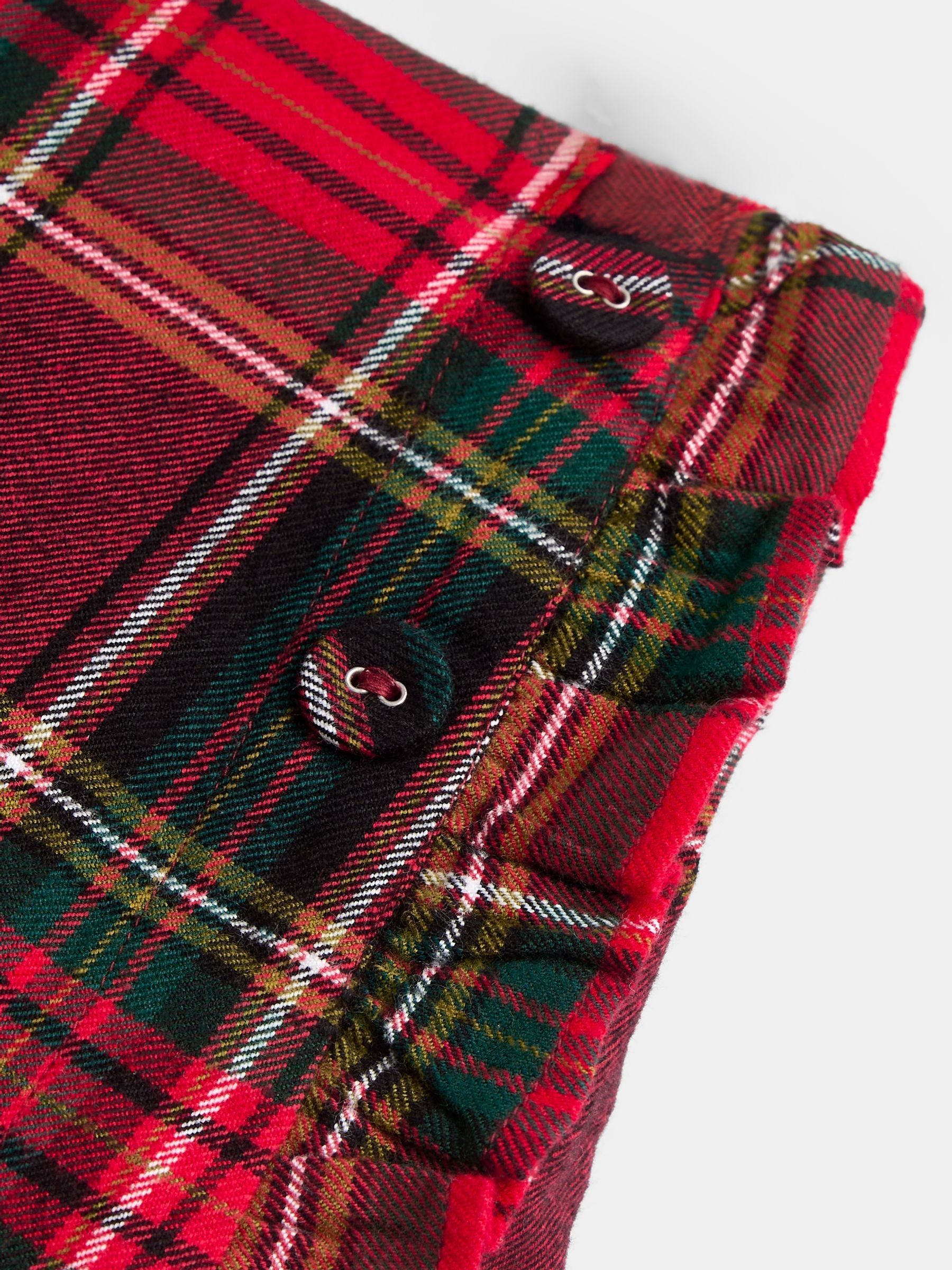 Burgundy Red Tartan Tartan Skort And Jersey Embroidered Top - Image 7 of 7