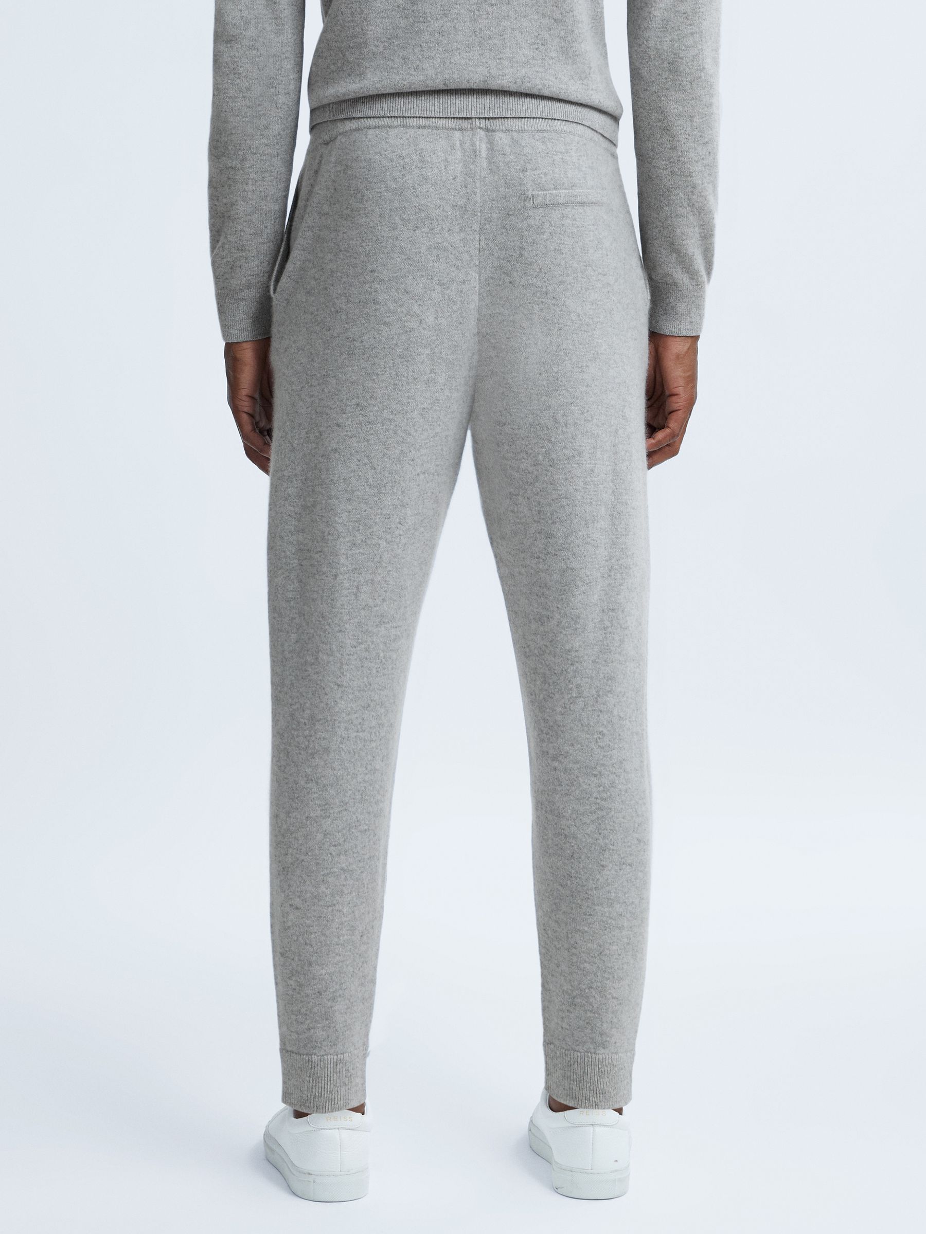 Atelier Cashmere Blend Joggers in Soft Grey Melange - Image 5 of 6