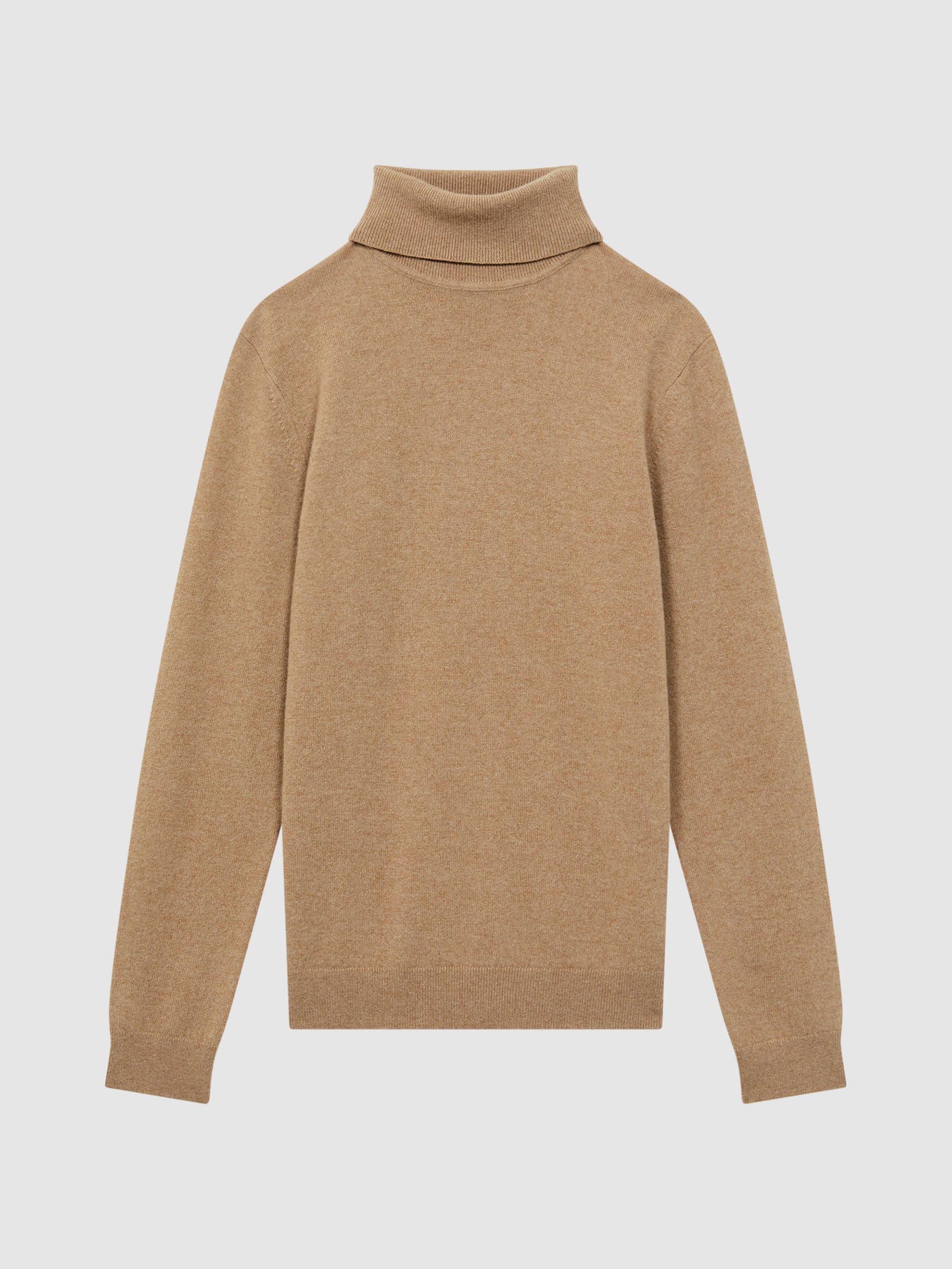 Atelier Cashmere Roll Neck Jumper in Camel - Image 2 of 7