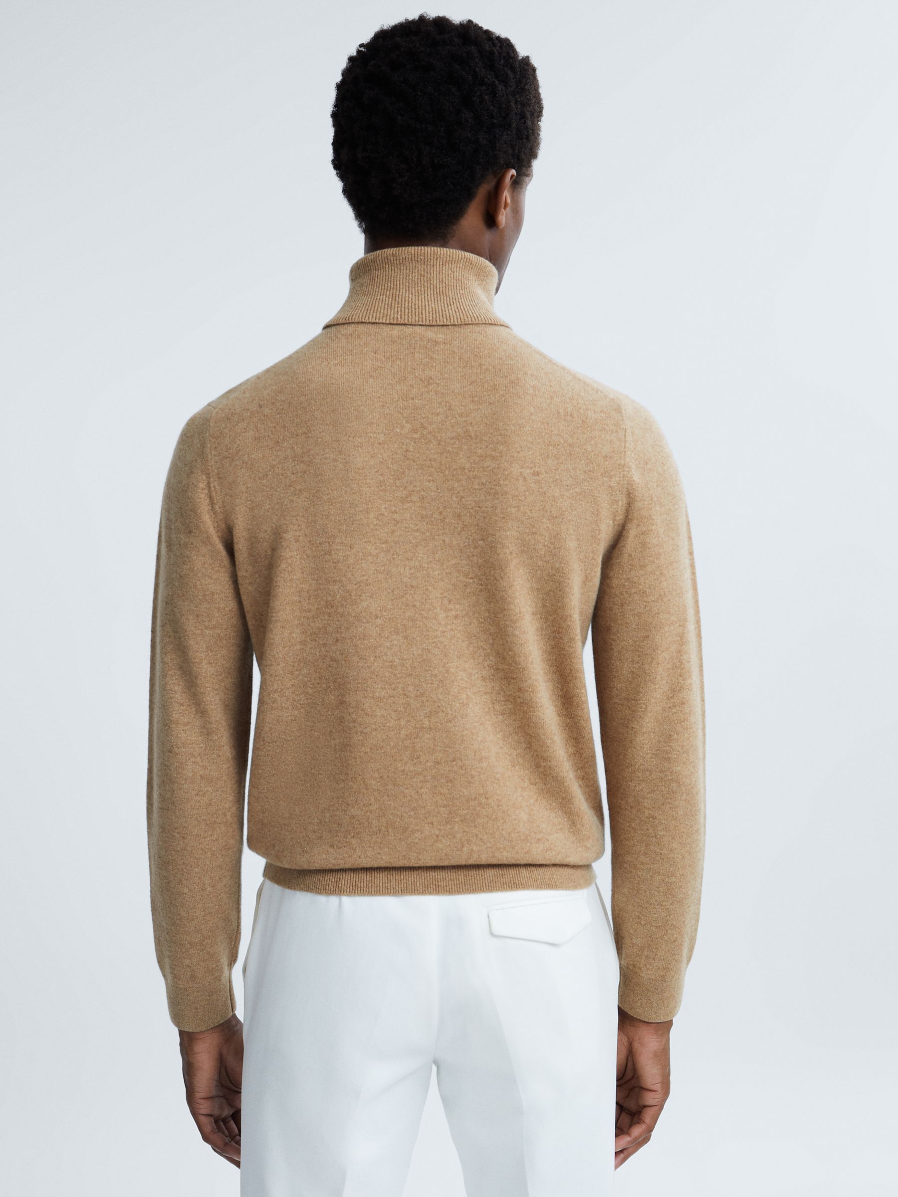 Atelier Cashmere Roll Neck Jumper in Camel - Image 5 of 7