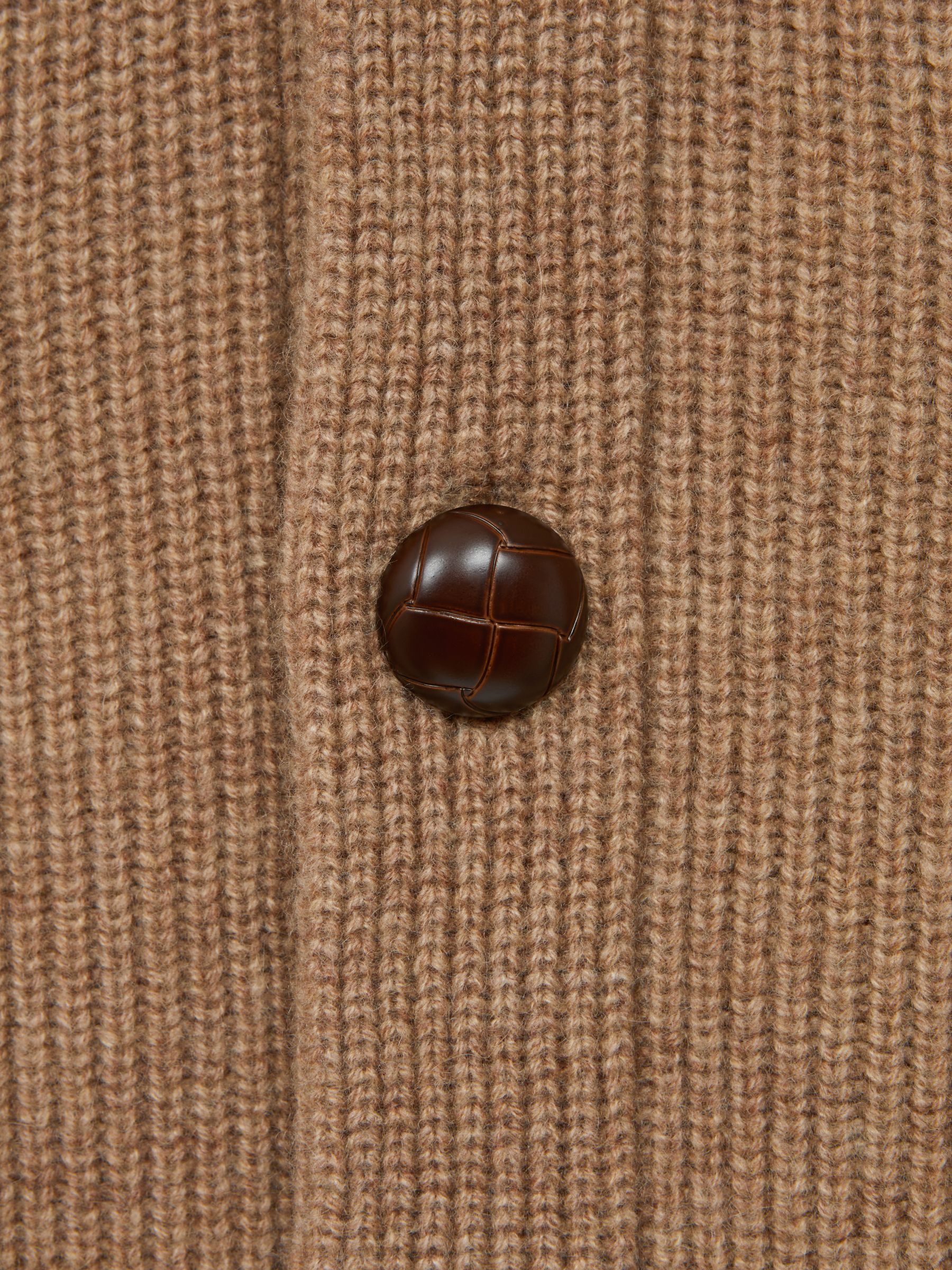 Atelier Cashmere Button-Through Cardigan in Camel - Image 7 of 7