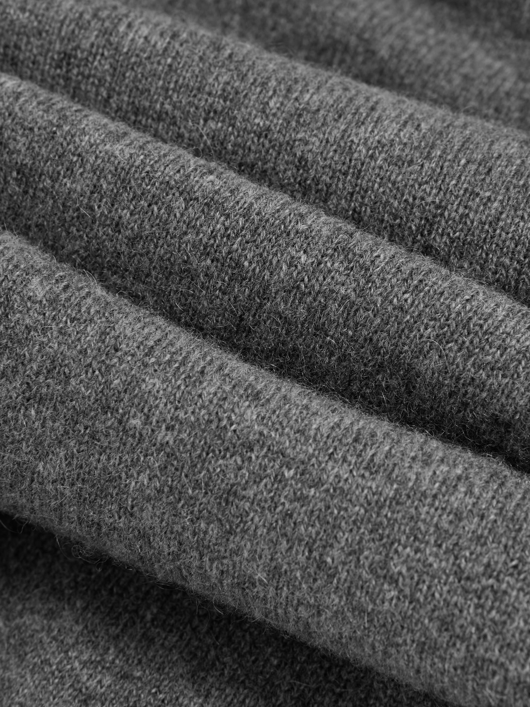 Atelier Cashmere Roll Neck Jumper in Charcoal Melange - Image 6 of 6