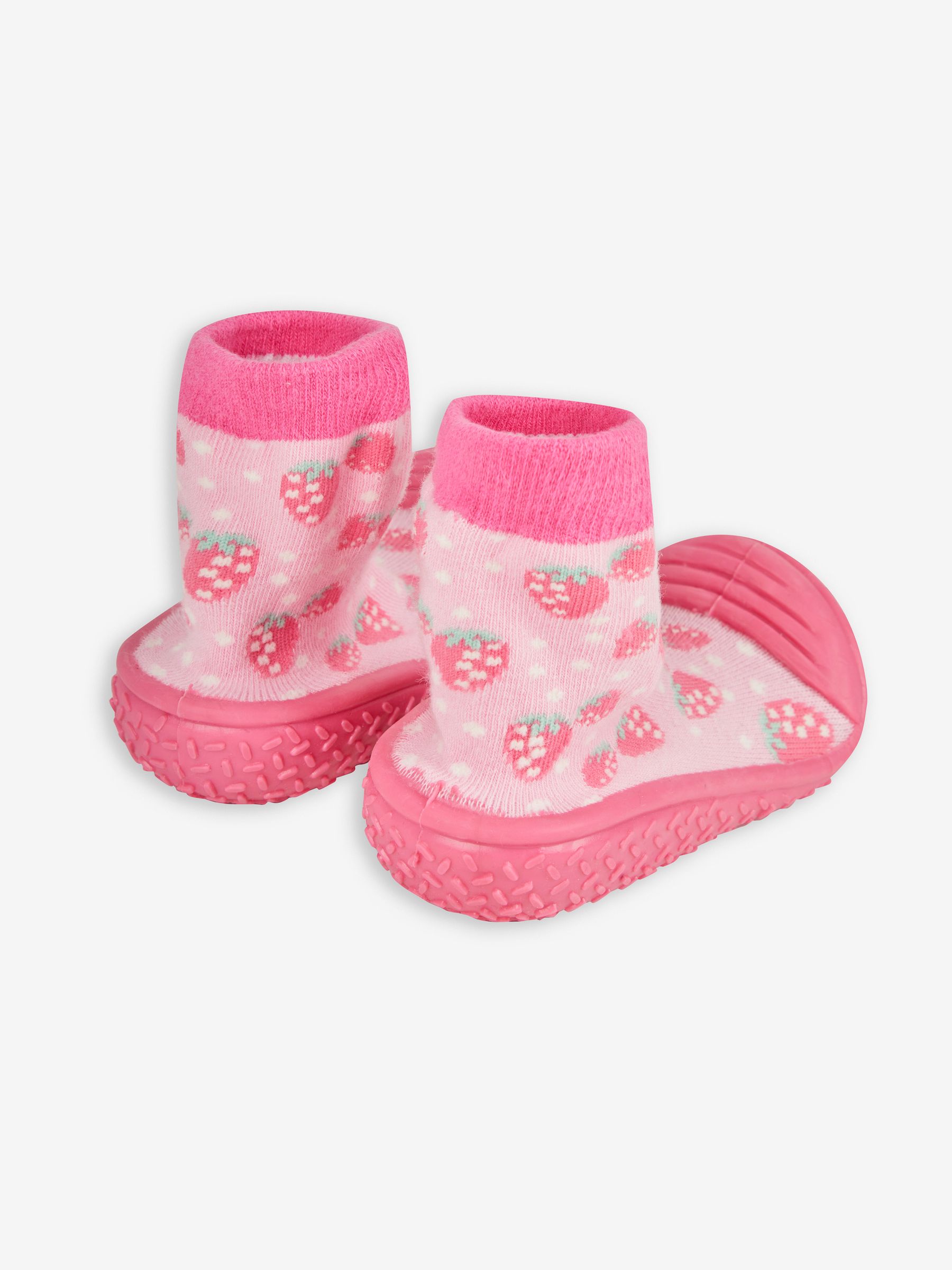 Pink Strawberry Indoor Outdoor Slipper Socks - Image 2 of 4
