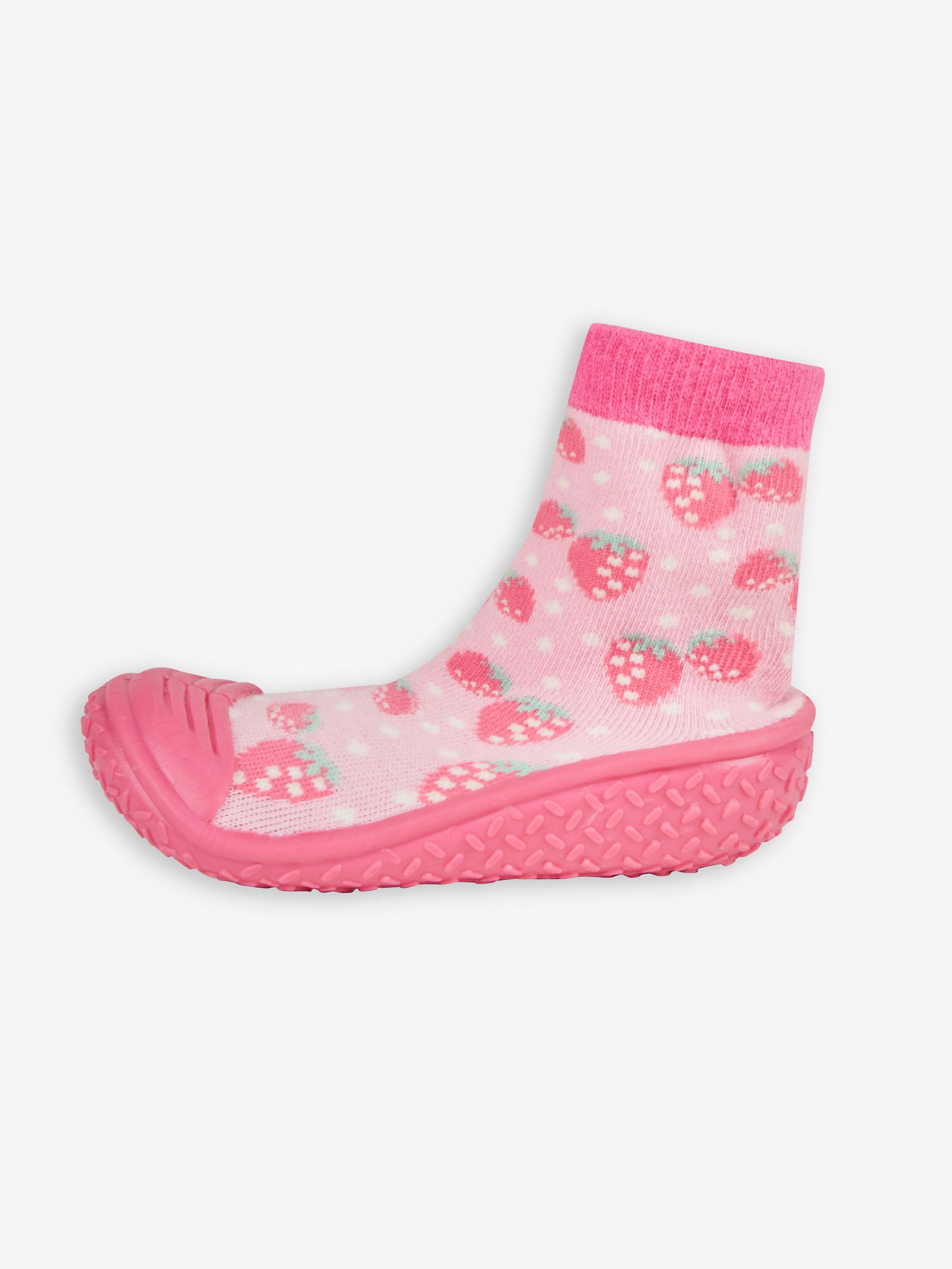 Pink Strawberry Indoor Outdoor Slipper Socks - Image 3 of 4