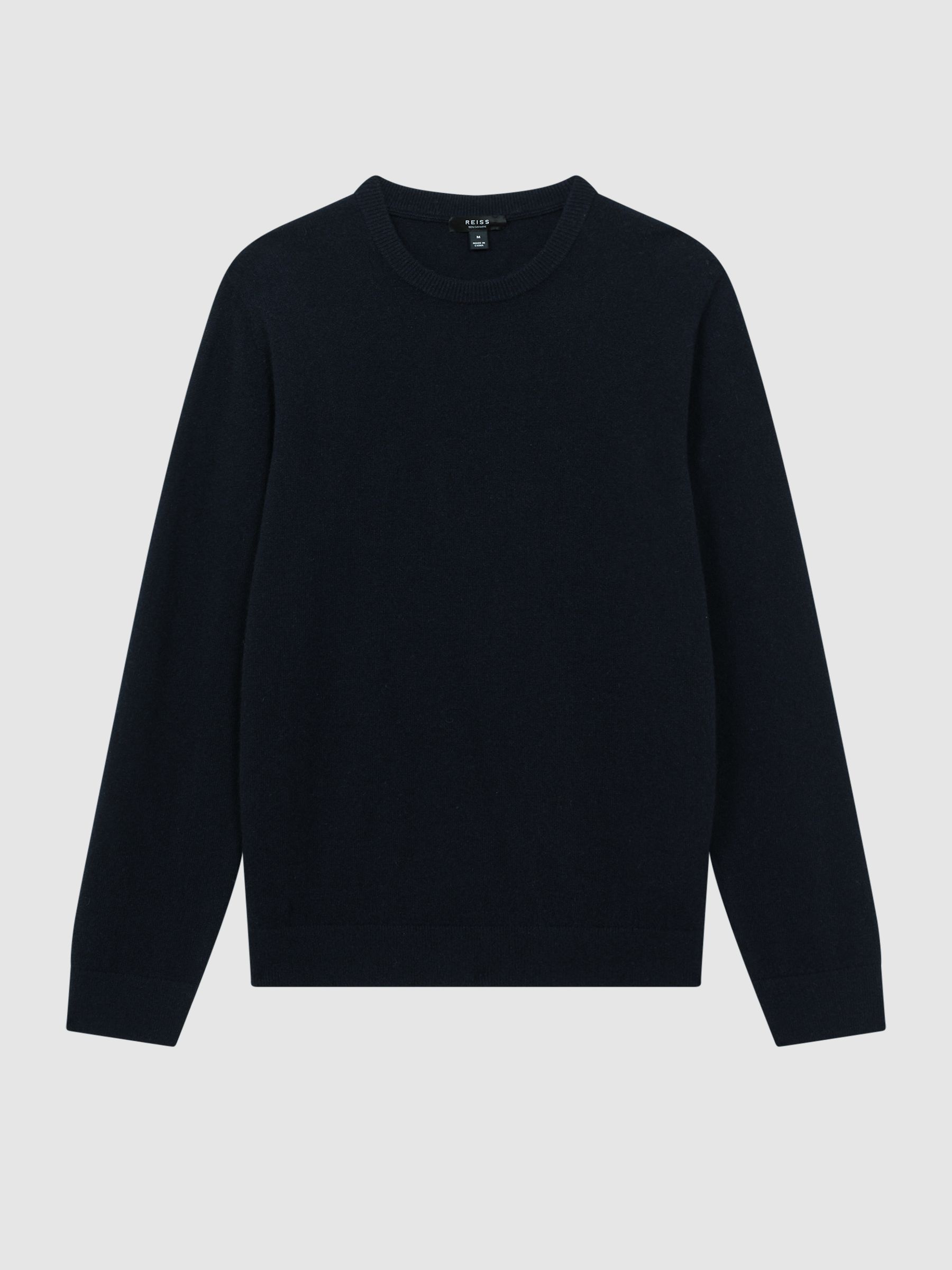 Atelier Cashmere Crew Neck Jumper in Navy - Image 2 of 6