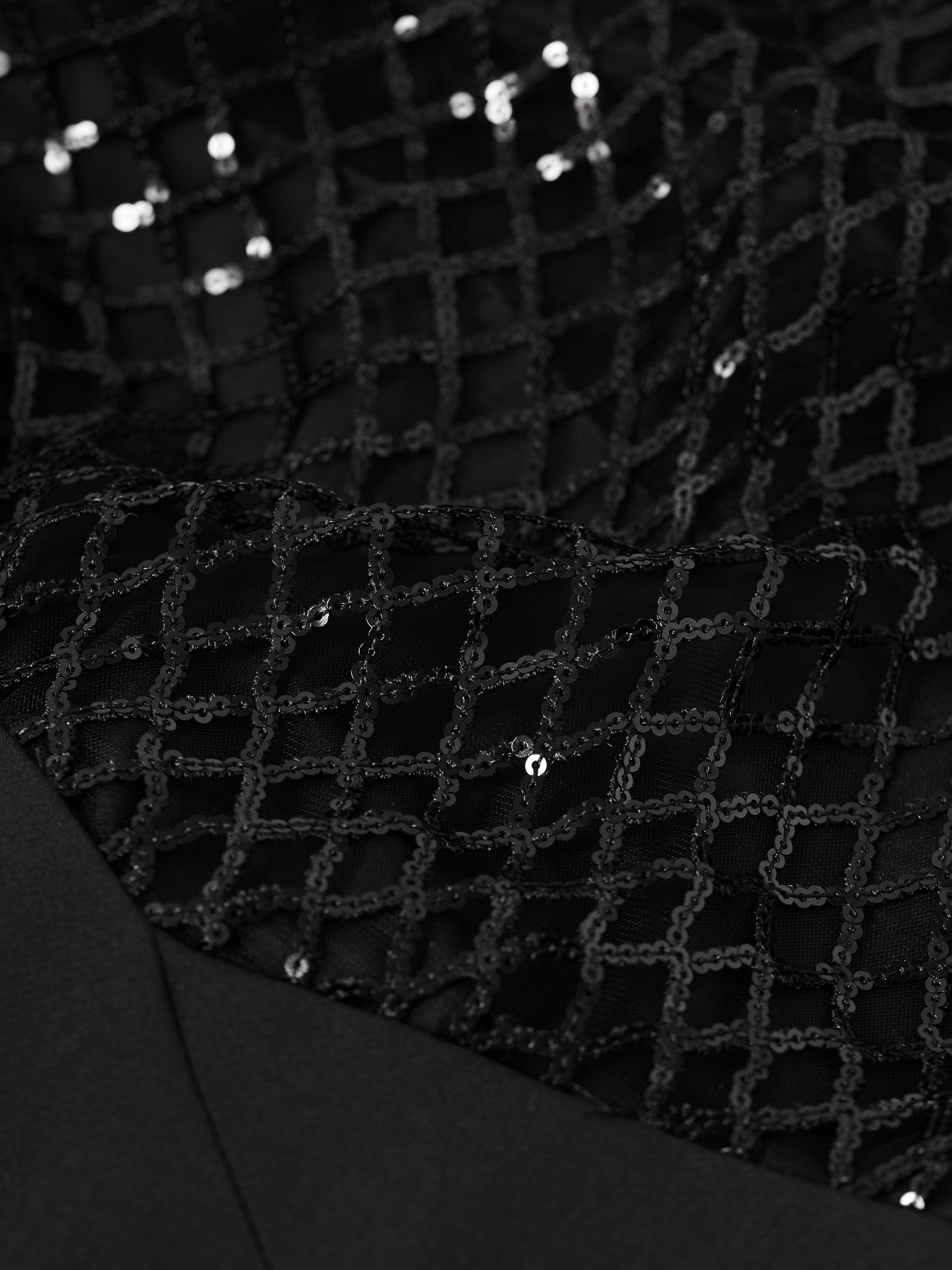 Halston Embellished Lattice Jumpsuit in Black - Image 5 of 5